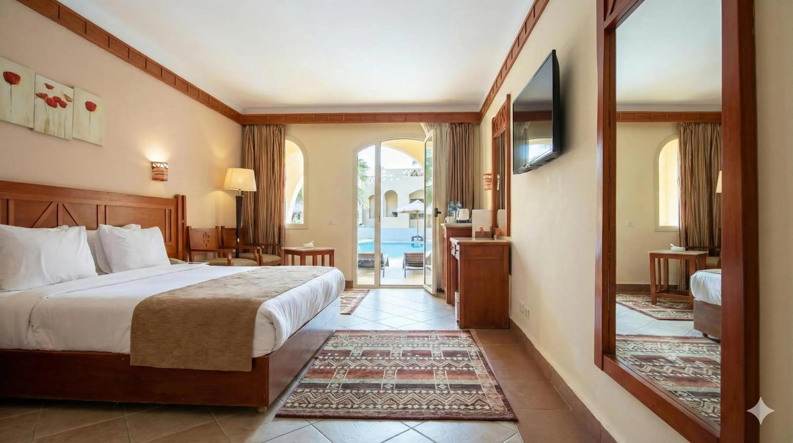 Communal lounge/ TV room, Bed in Romance Regency Club - Ultra All Inclusive