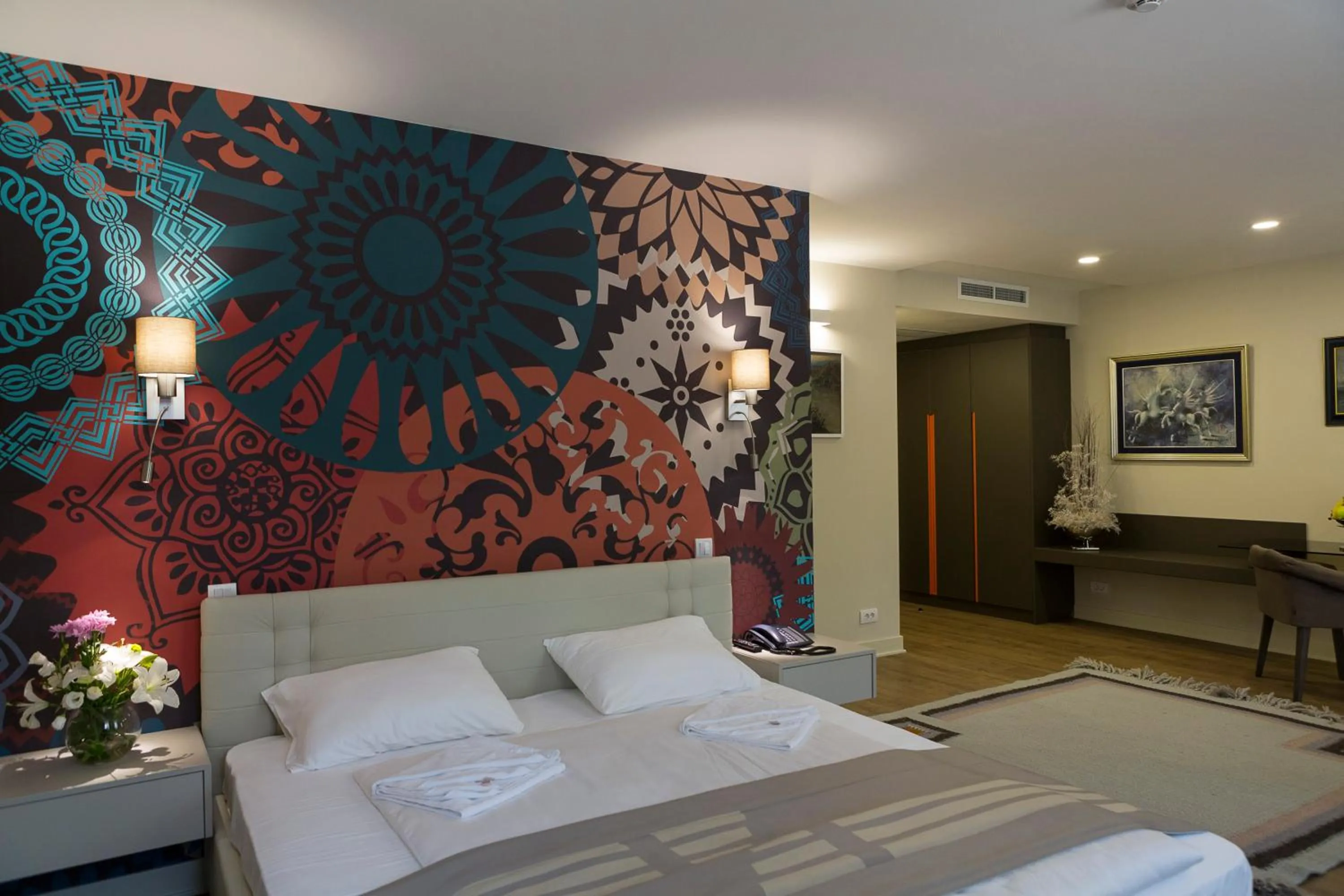 Bed in Zepter Hotel Drina Bajina Basta, member of Zepter Hotels