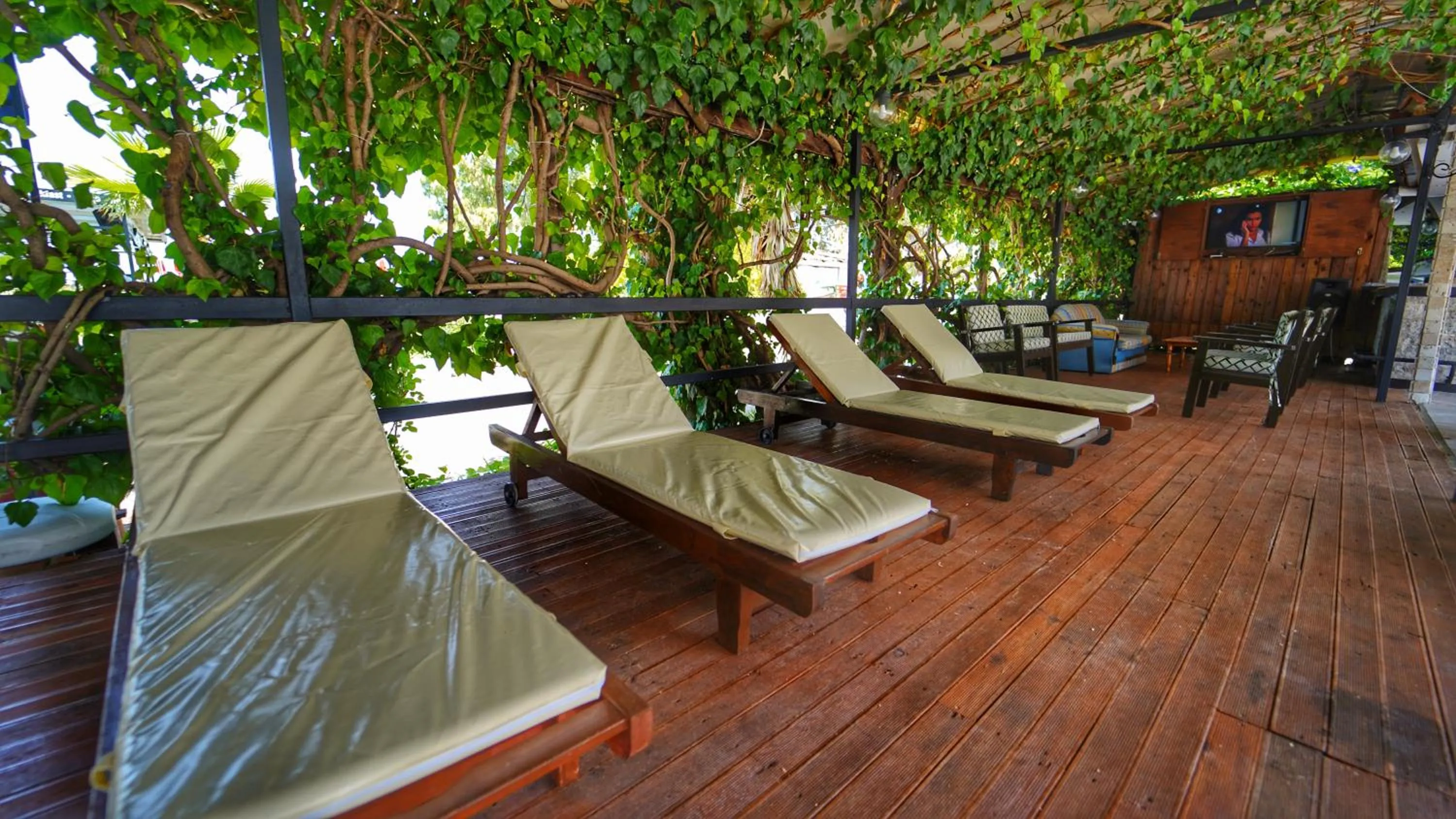 Communal lounge/ TV room in Yücel Hotel