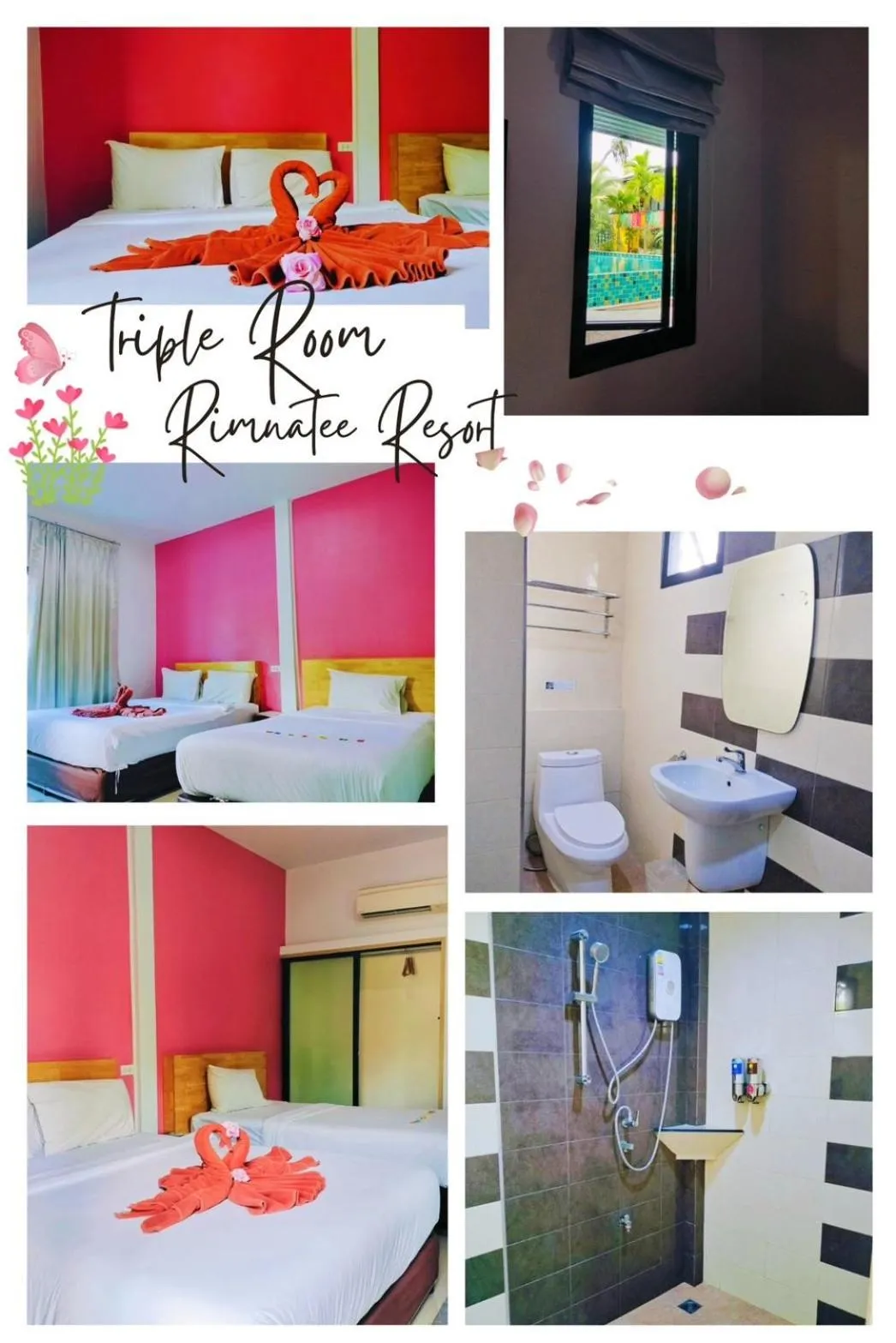 Bed in Rimnatee Resort Trang