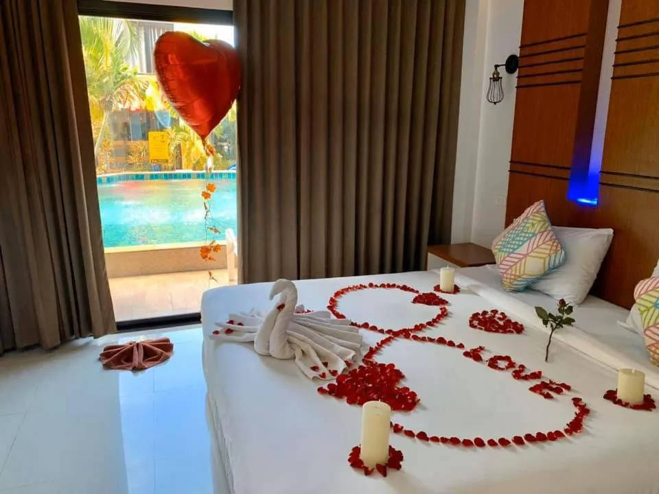 Bed in Rimnatee Resort Trang