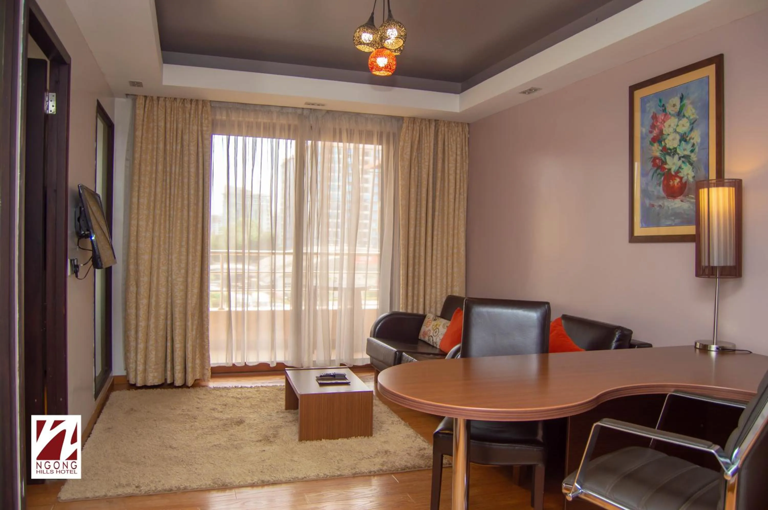 Seating area in Ngong Hills Hotel