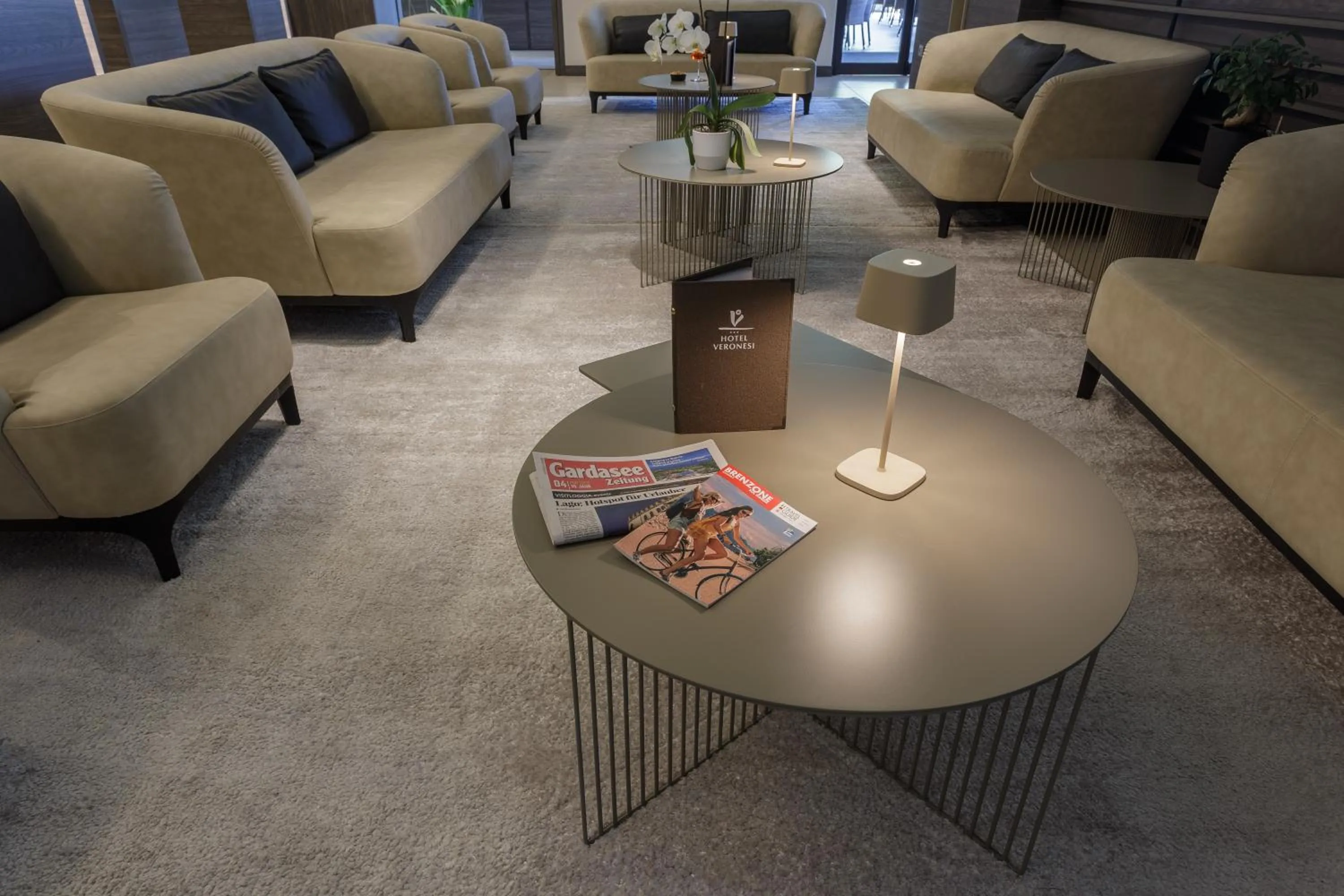 Communal lounge/ TV room in Hotel Veronesi