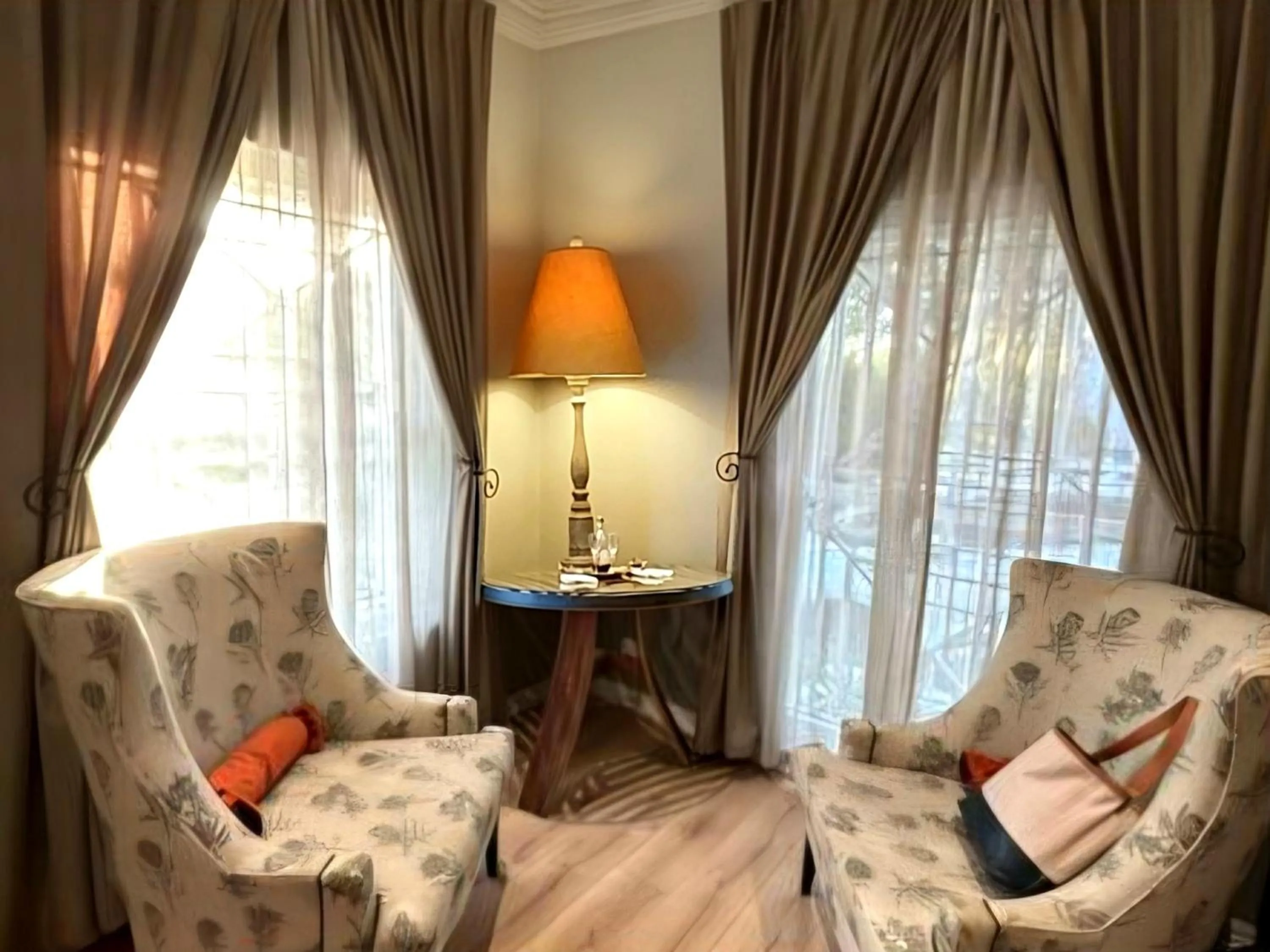 Seating area in Fleur du Soleil Luxury Guesthouse