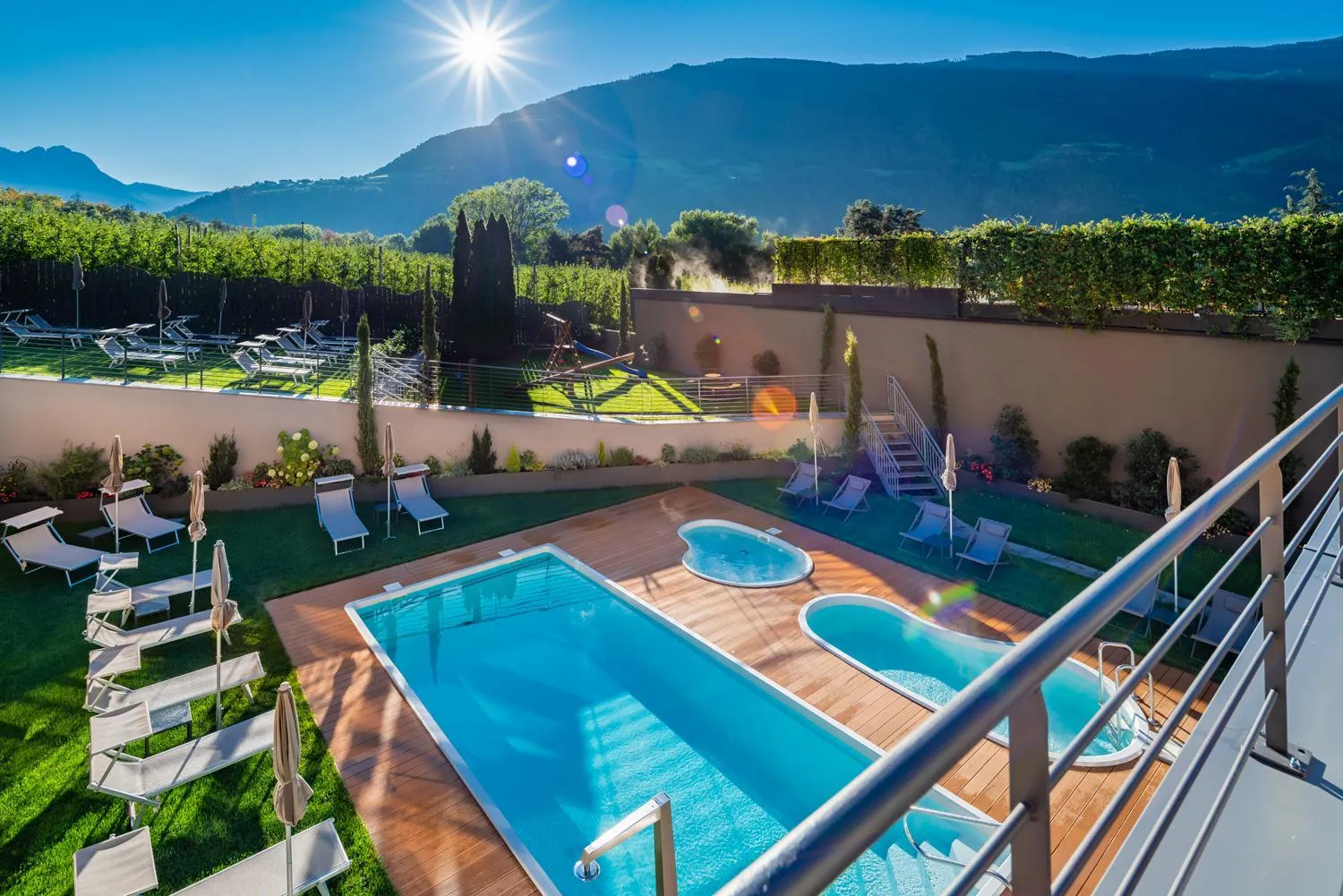 Pool view in Vitalpina Hotel Waldhof