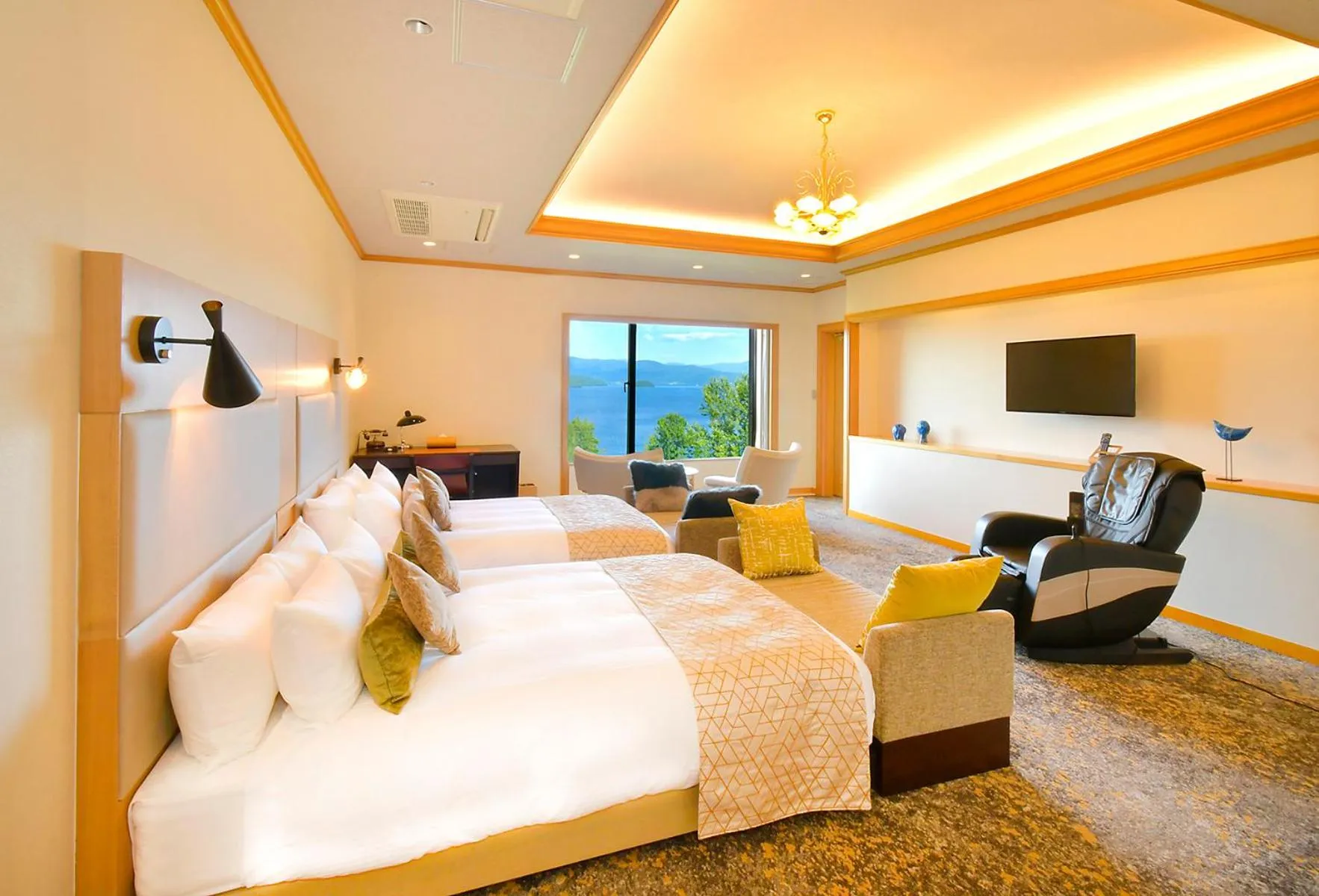 Bed in Hotel Premium Lake TOYA