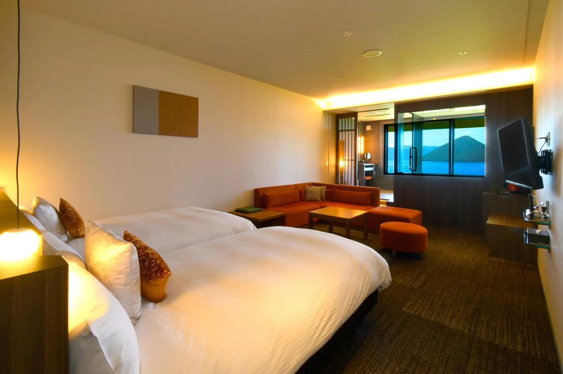 Bedroom, Bed in Hotel Premium Lake TOYA