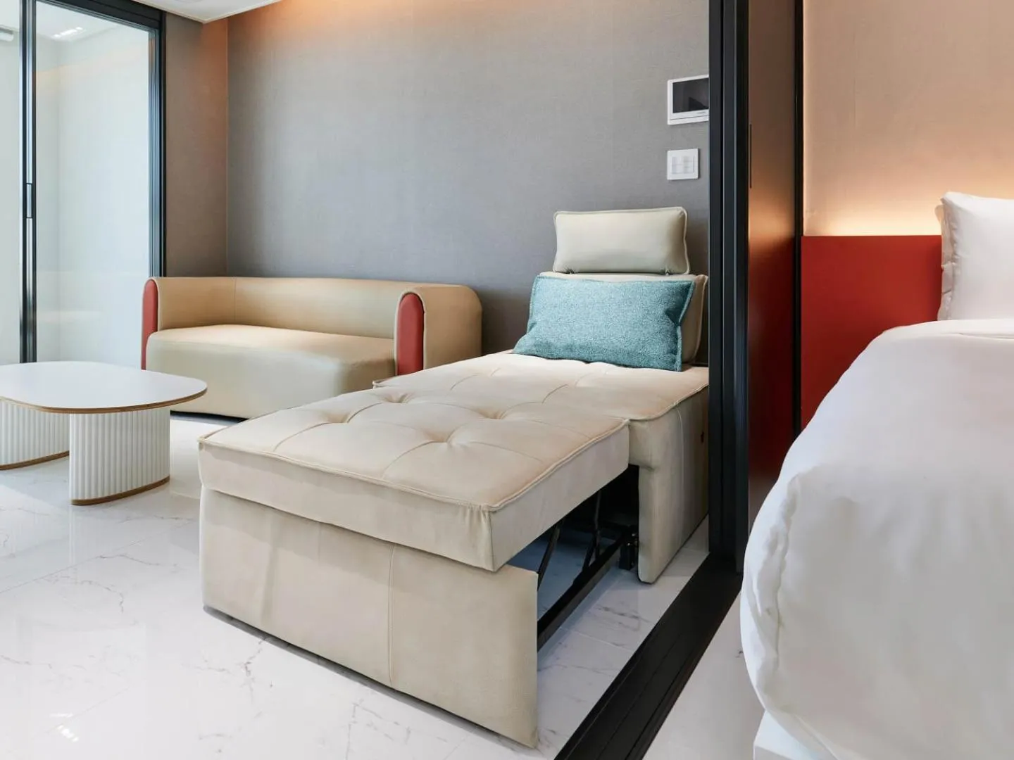 Living room, Bed in NewCZ Centum Hotel