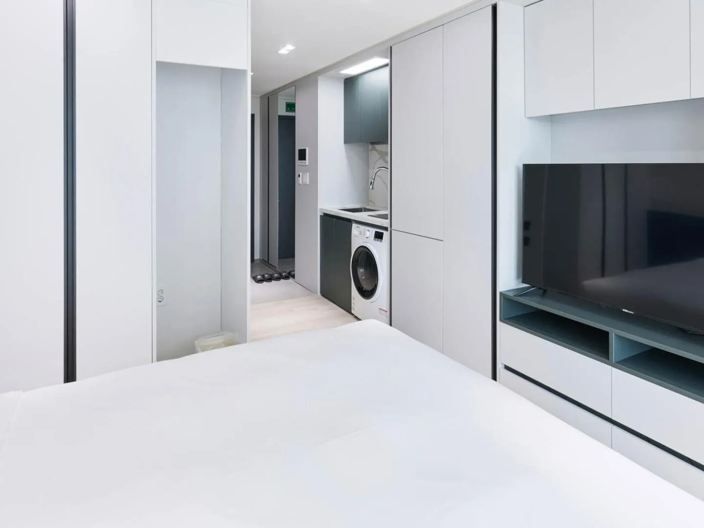 Kitchen or kitchenette, Bed in NewCZ Centum Hotel