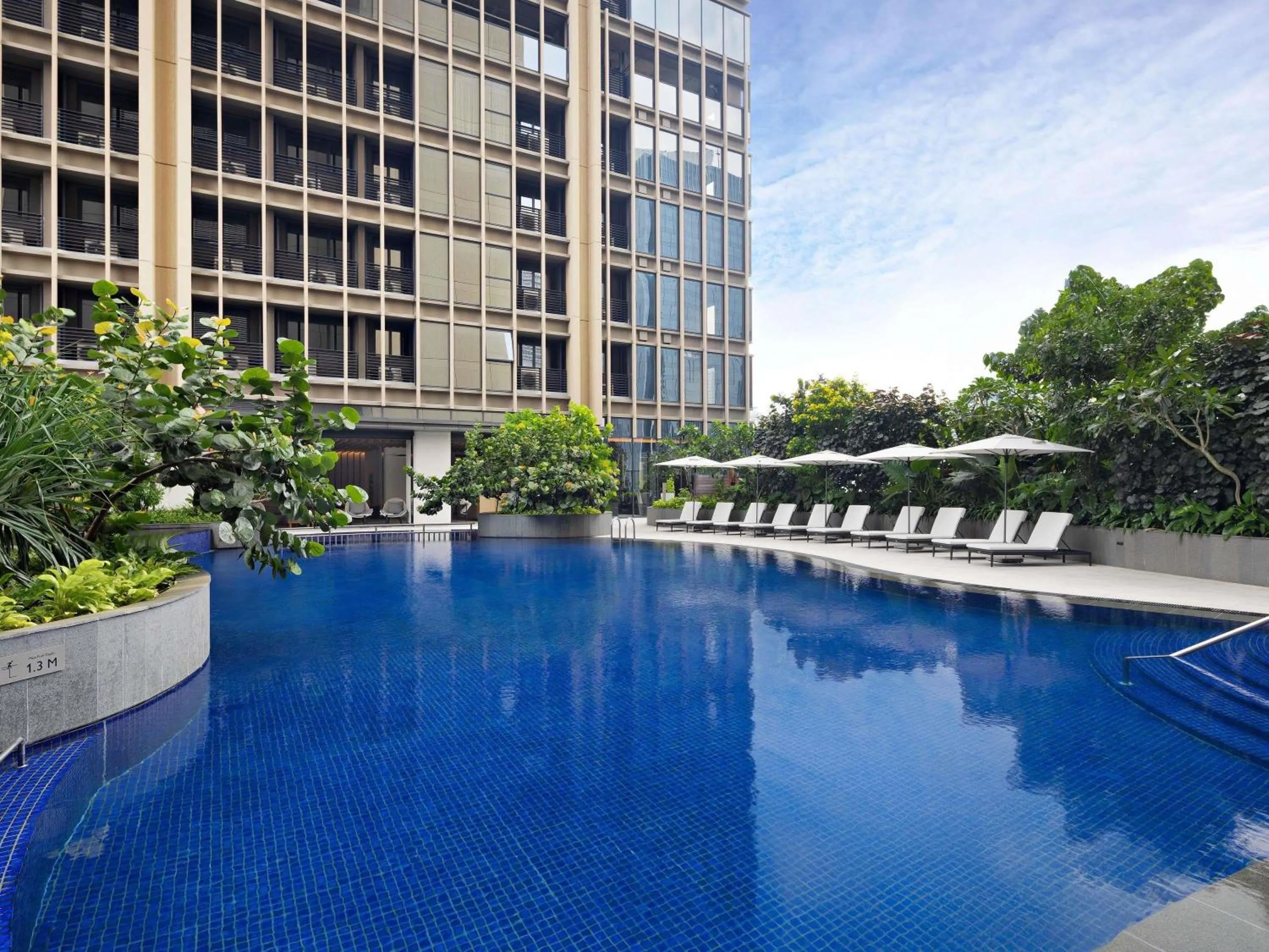 Pool view in Swissôtel Living Jakarta Mega Kuningan