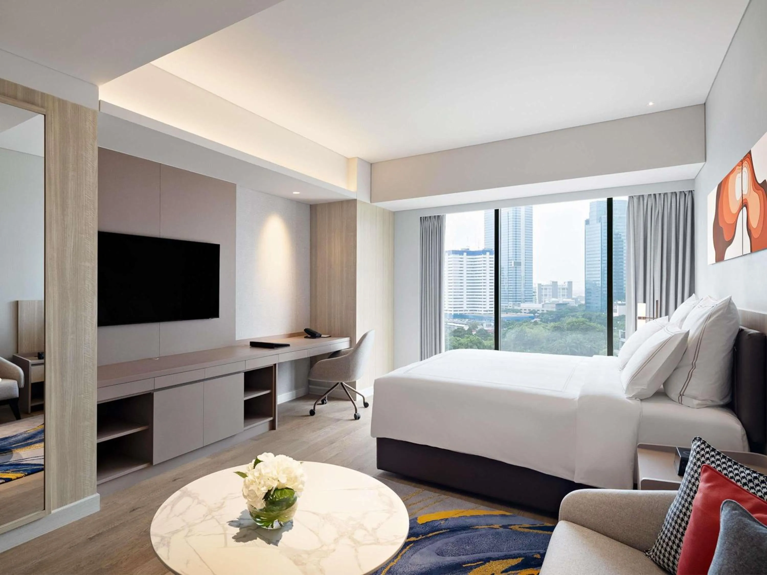Bedroom, Bed in Swissôtel Living Jakarta Mega Kuningan