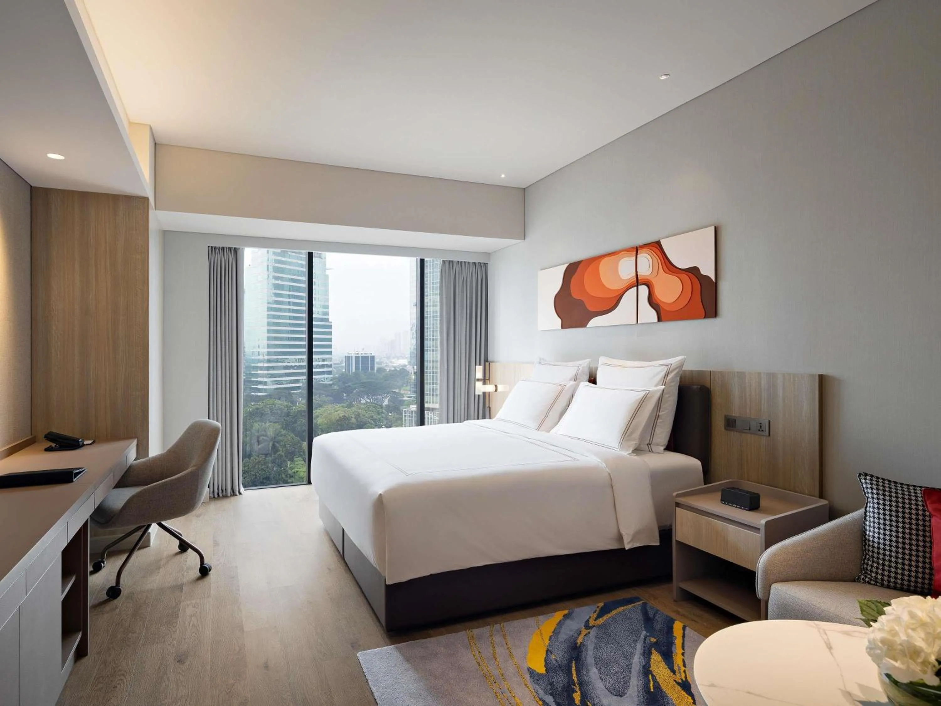 Bedroom, Bed in Swissôtel Living Jakarta Mega Kuningan