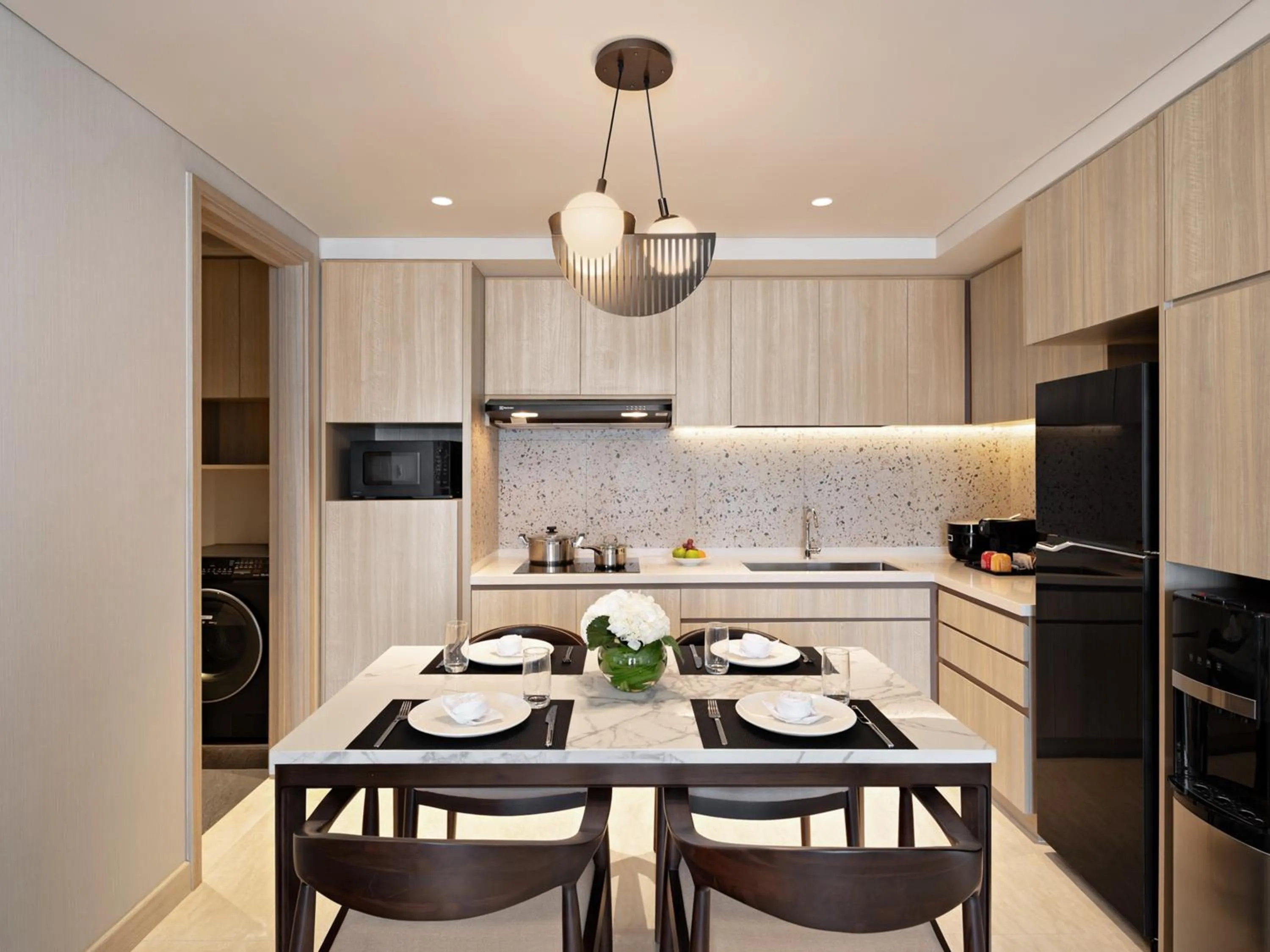 Kitchen or kitchenette in Swissôtel Living Jakarta Mega Kuningan