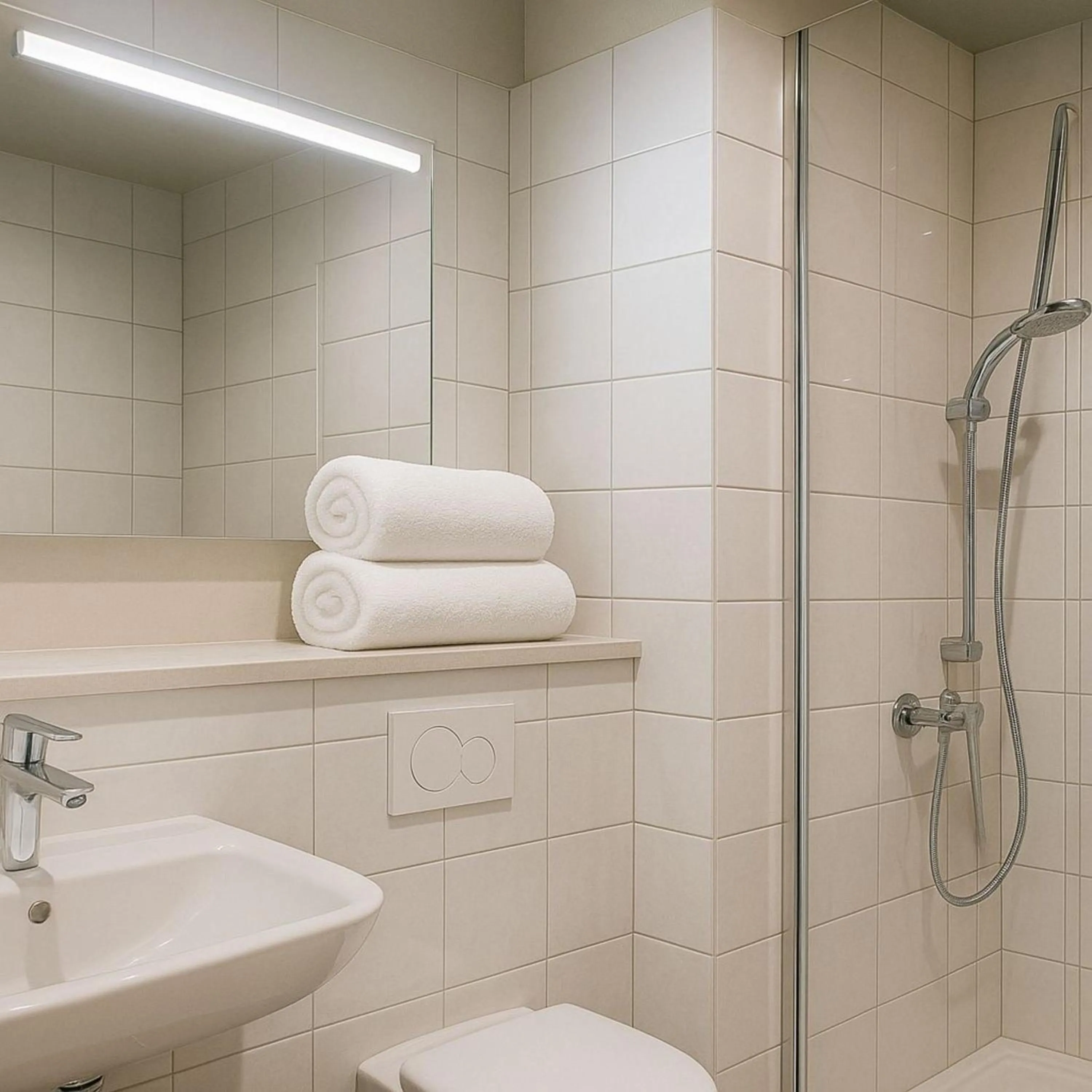 Bathroom in ibis budget Auxerre Nord