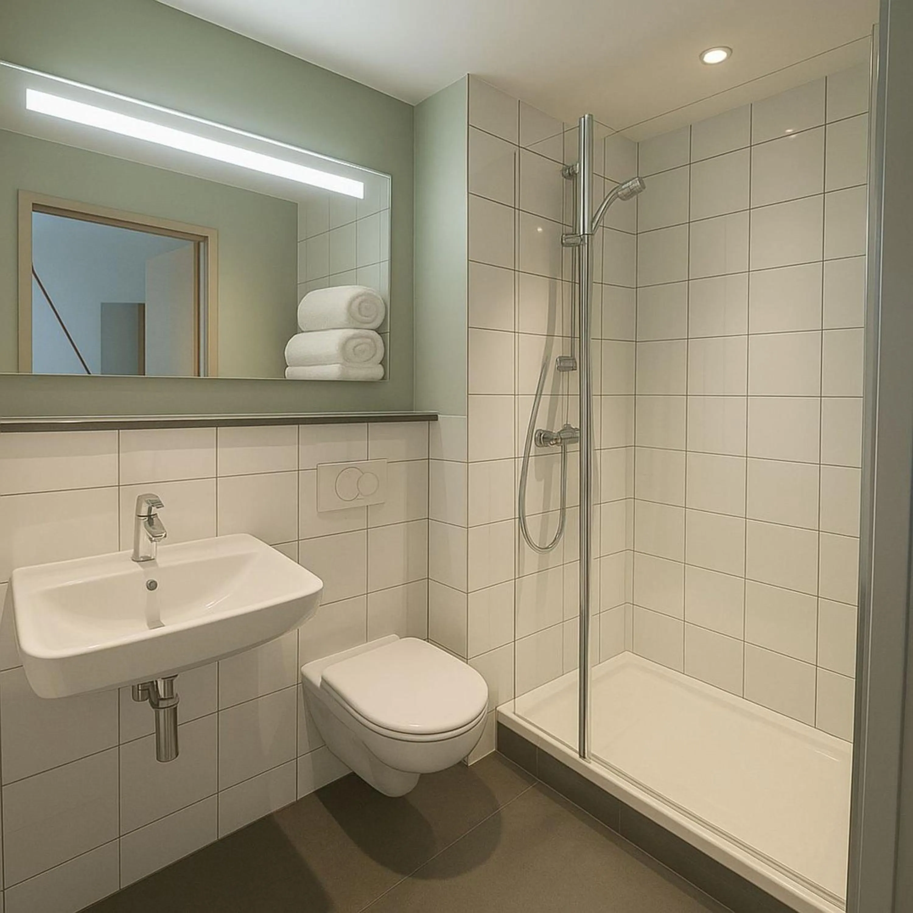 Bathroom in ibis budget Auxerre Nord