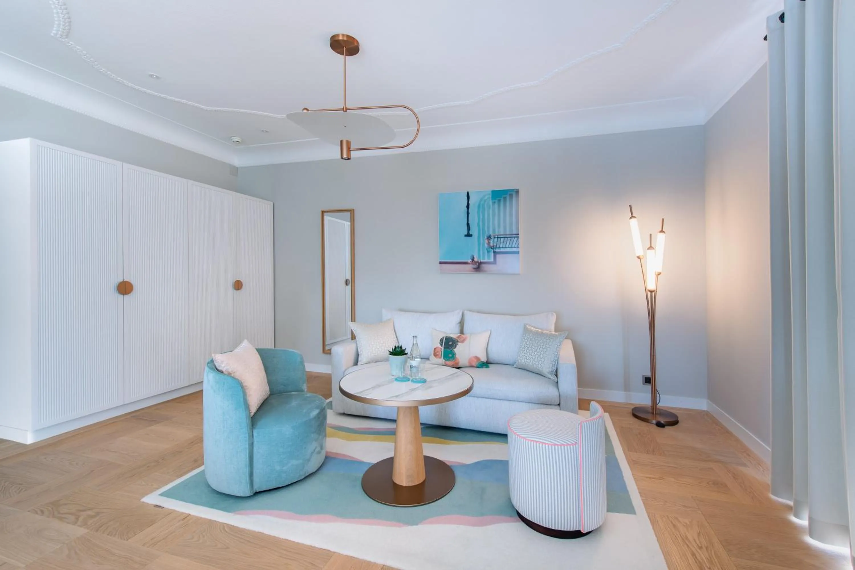 Seating area in Art Deco Hotel Montana Luzern