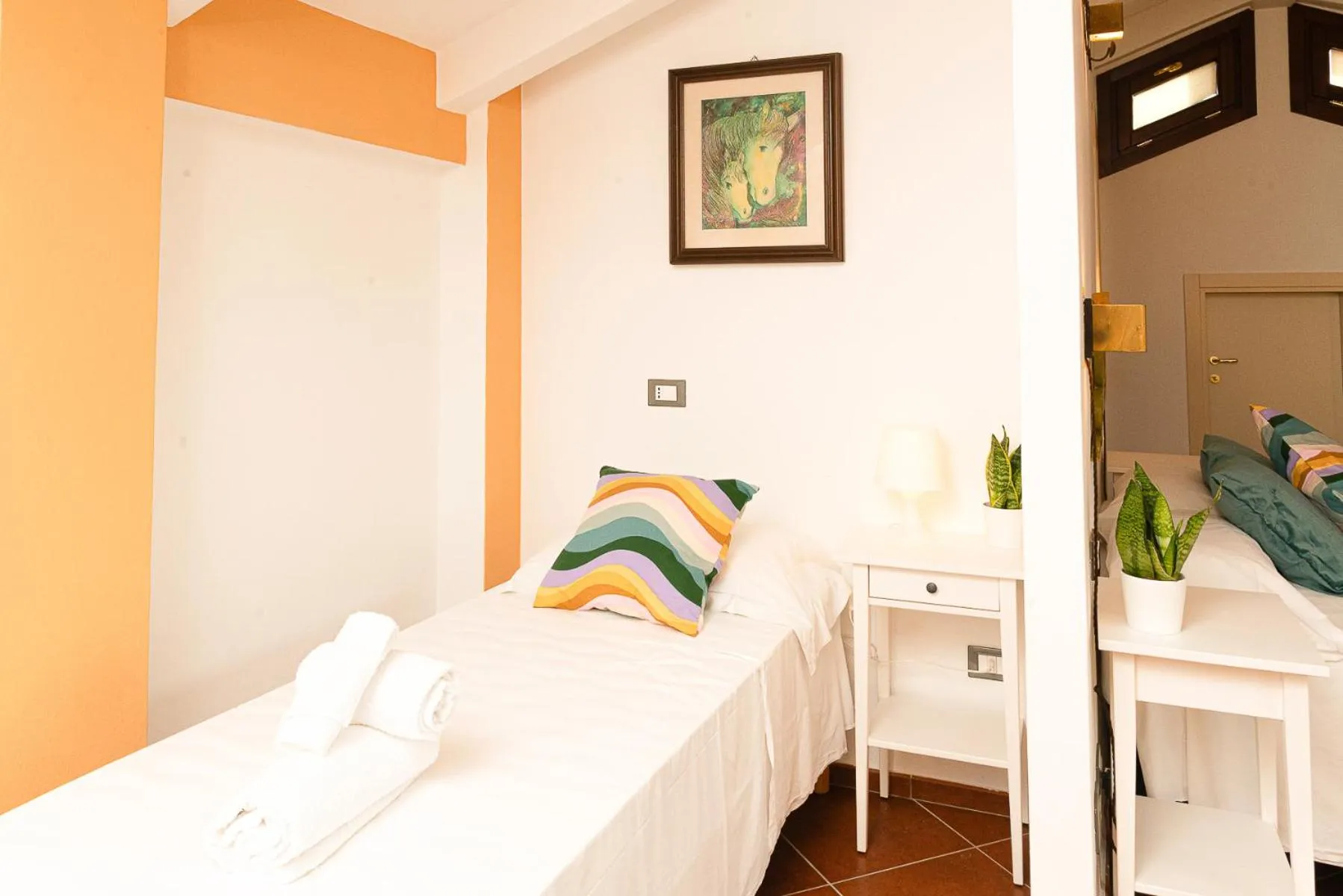 Bed in La Rocca Relais