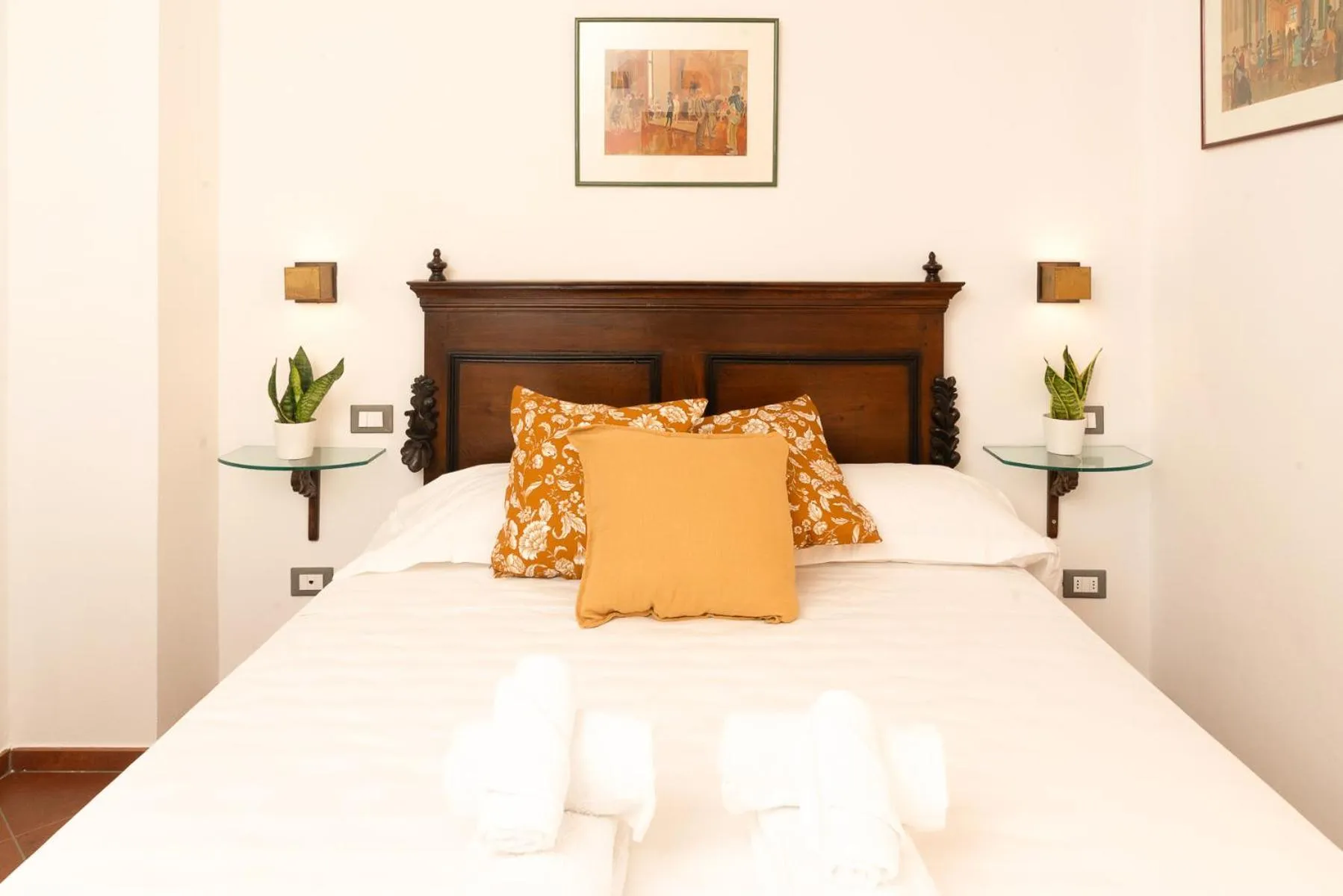 Bed in La Rocca Relais