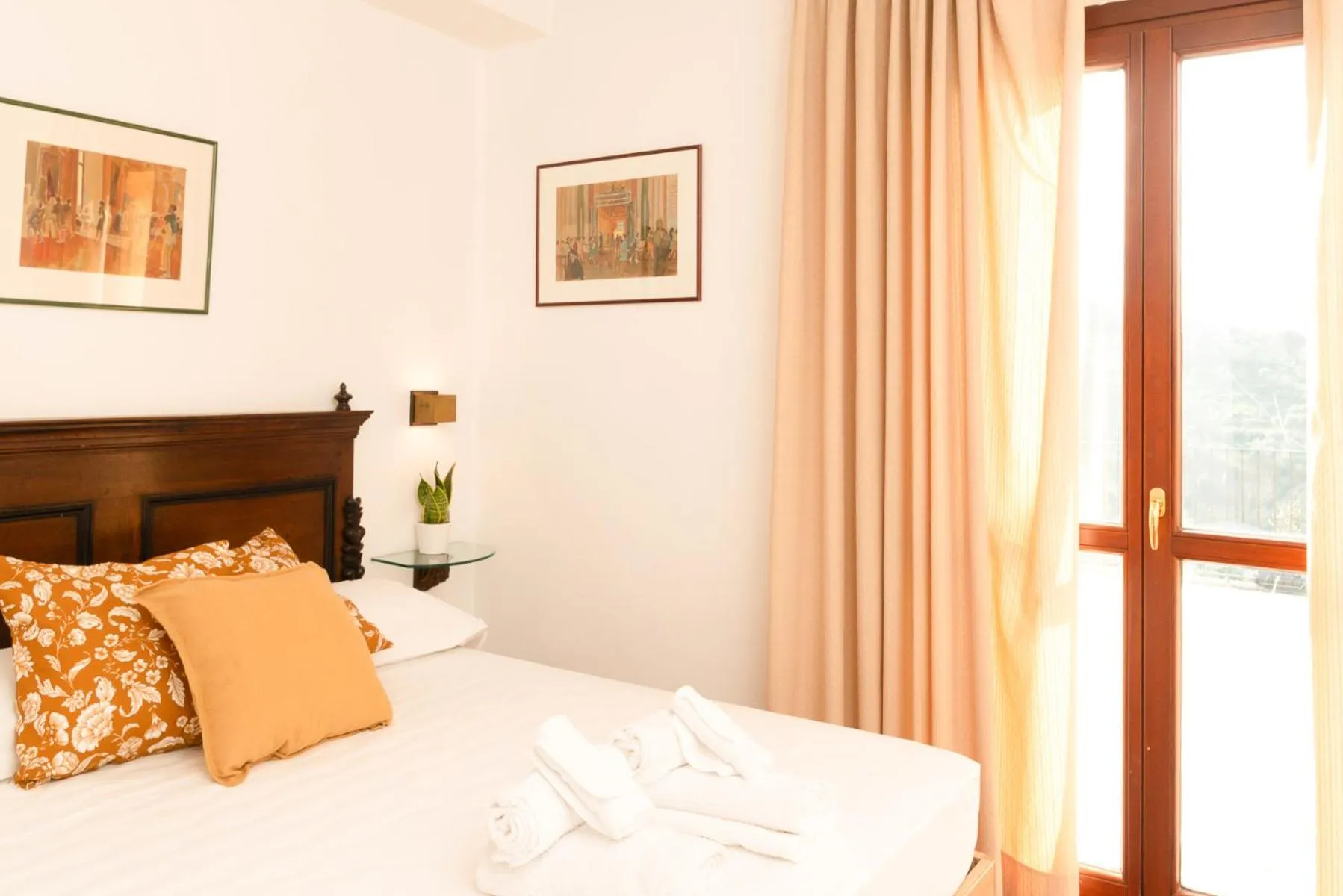 Bed in La Rocca Relais