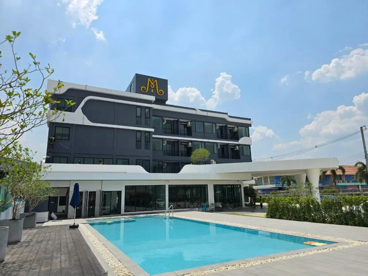 Property building in Manee Mantra Hotel, Kanchanaburi