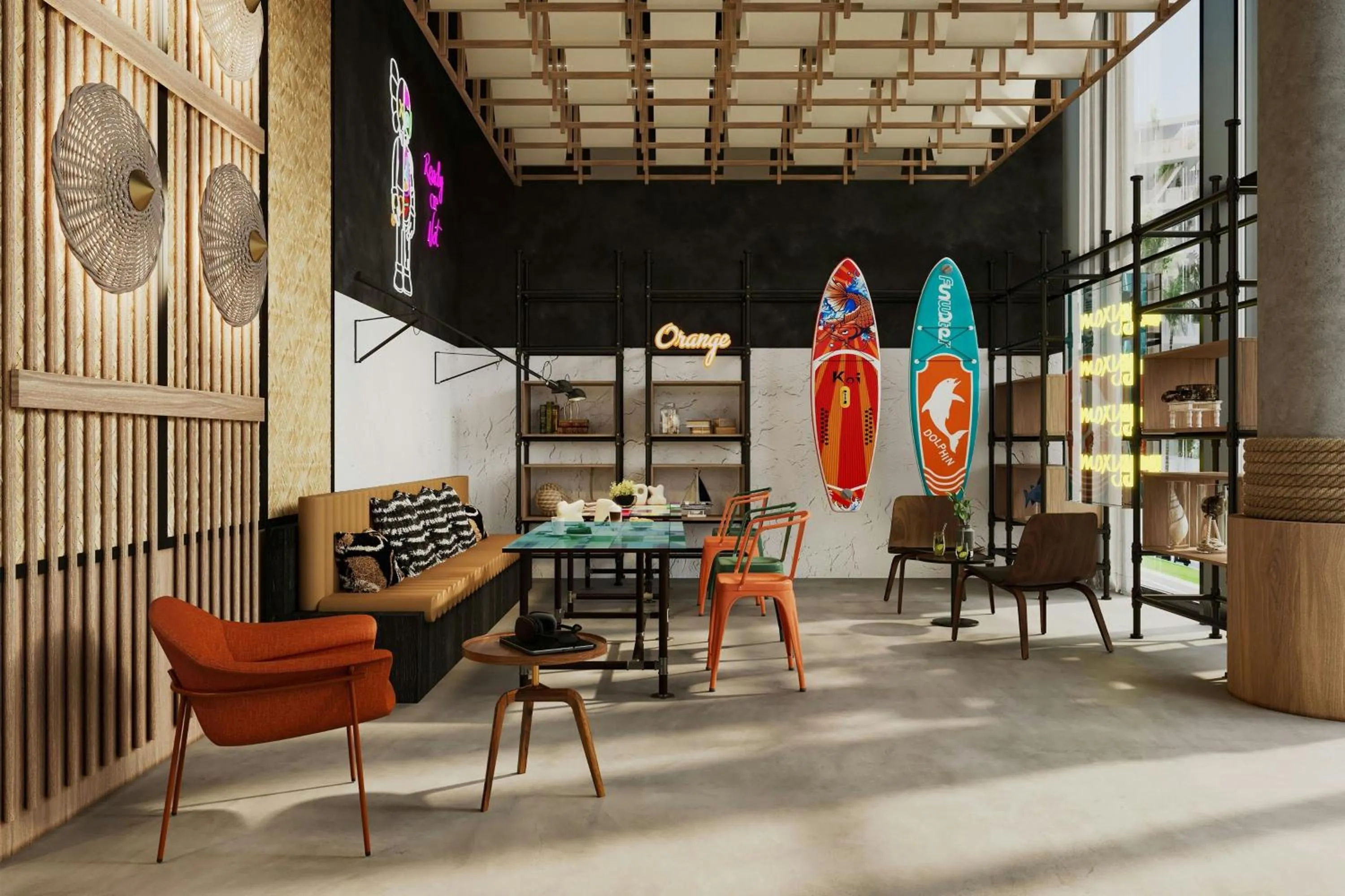 Lobby or reception in Moxy Nice