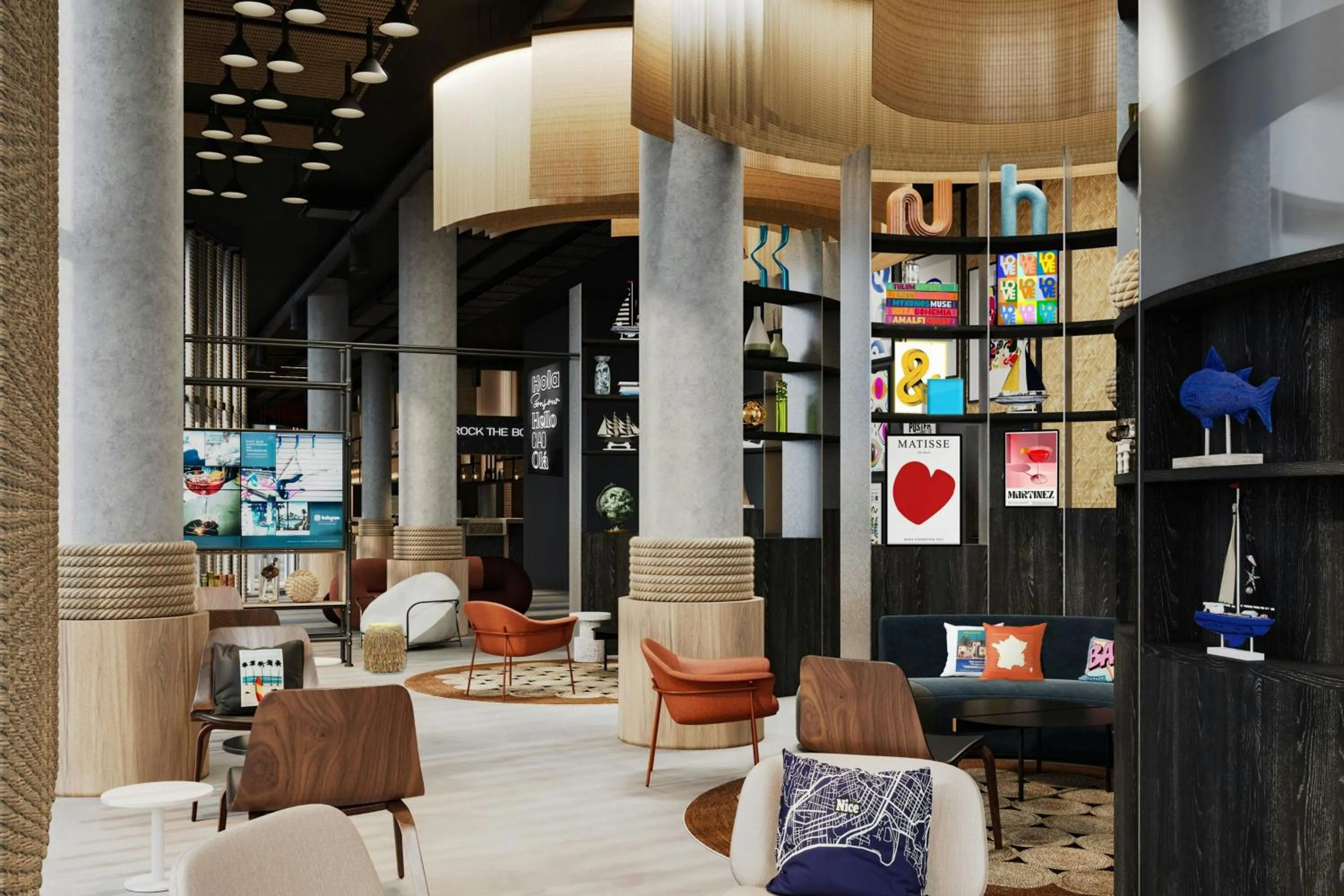 Lounge or bar in Moxy Nice