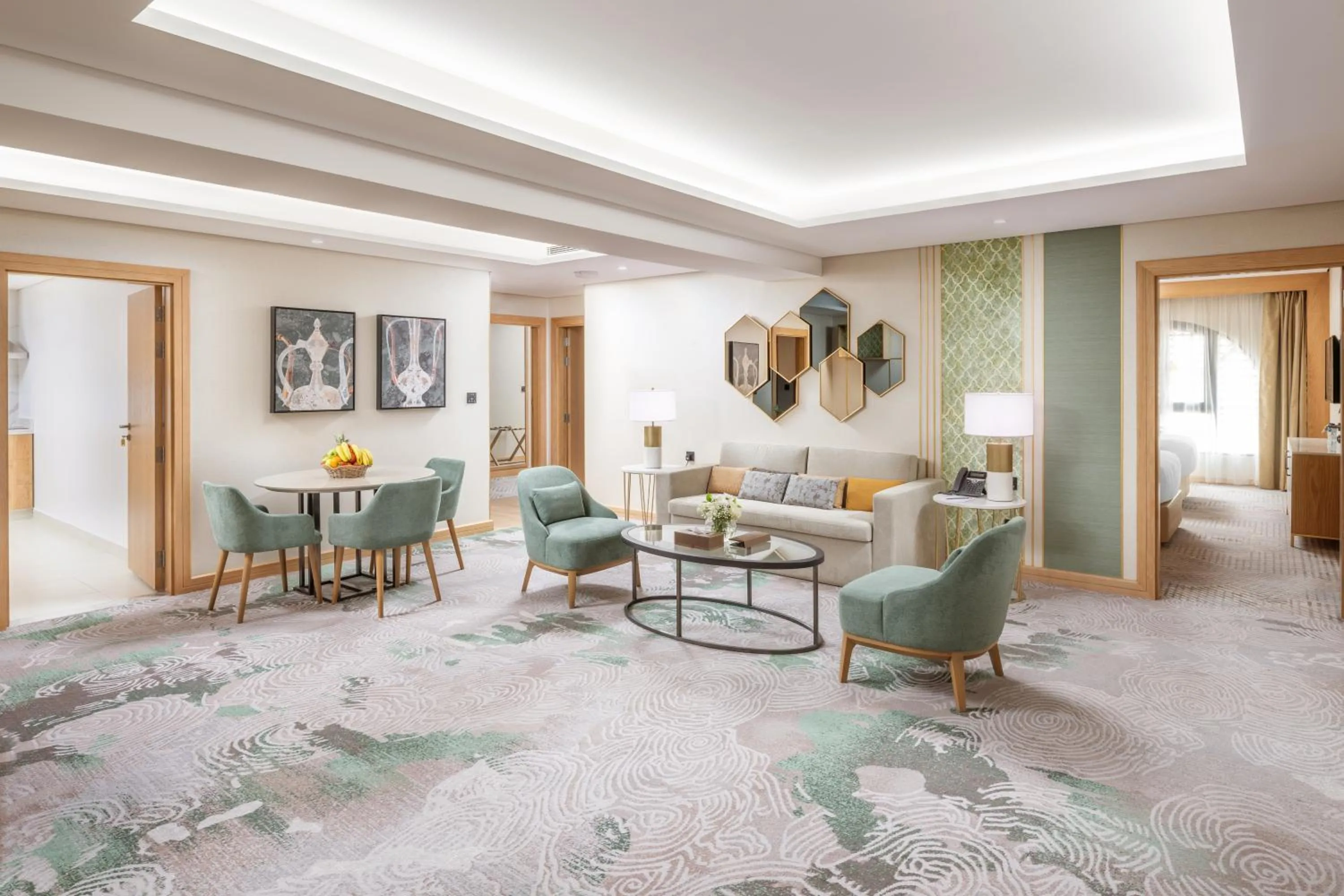 Living room in Makarem Haram view suites