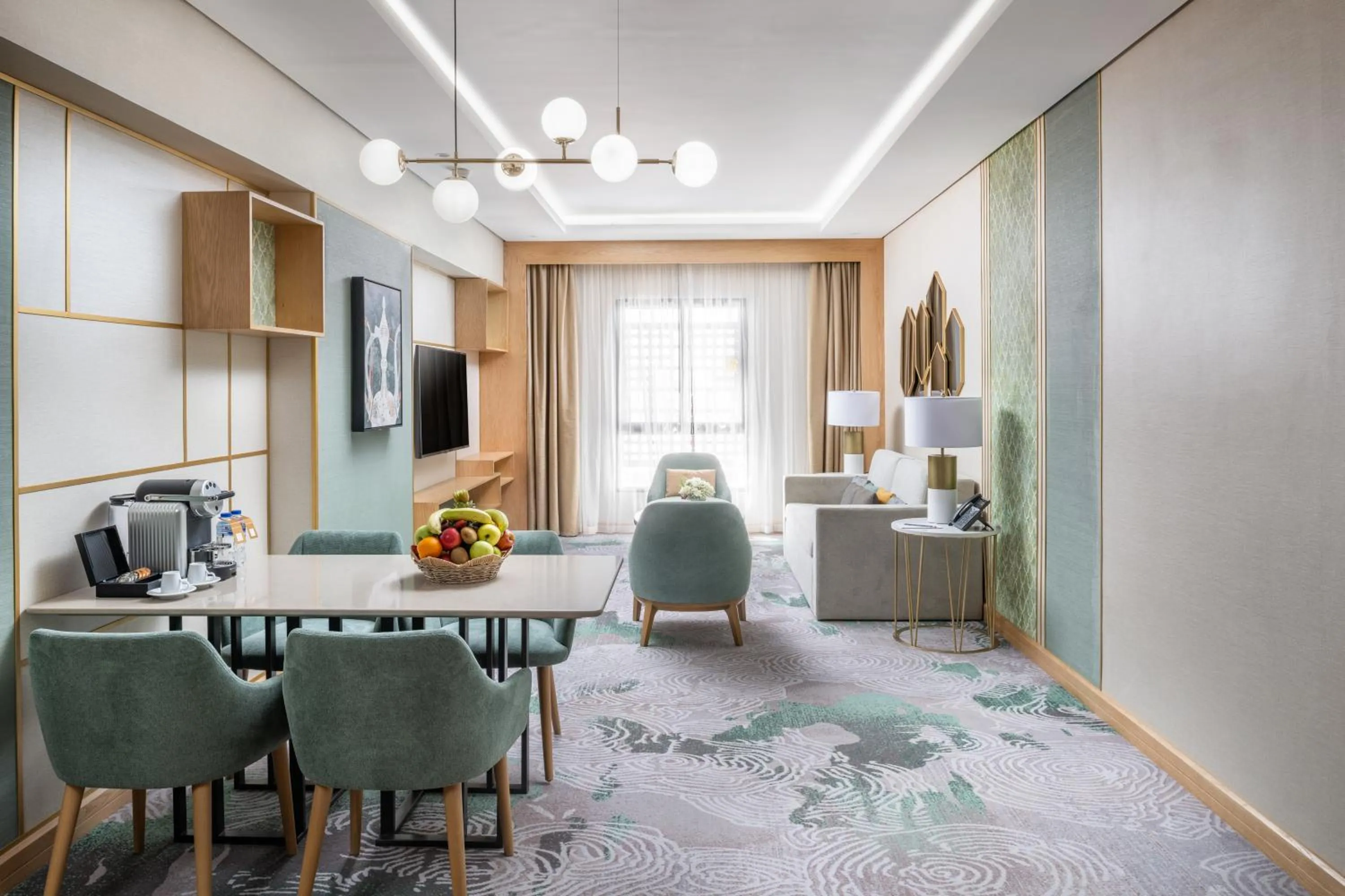 Living room in Makarem Haram view suites