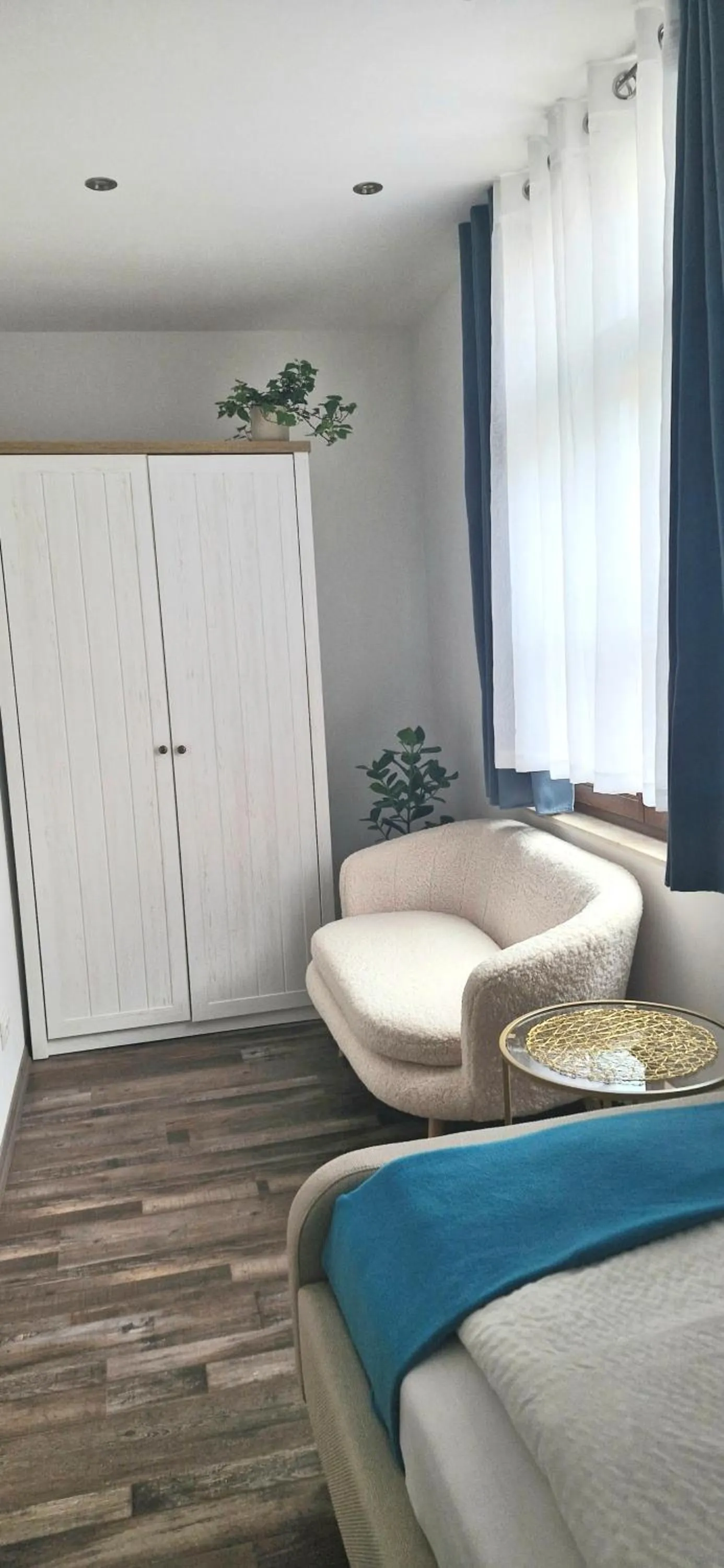 Seating area, Bed in Apartmenthaus Wertheim