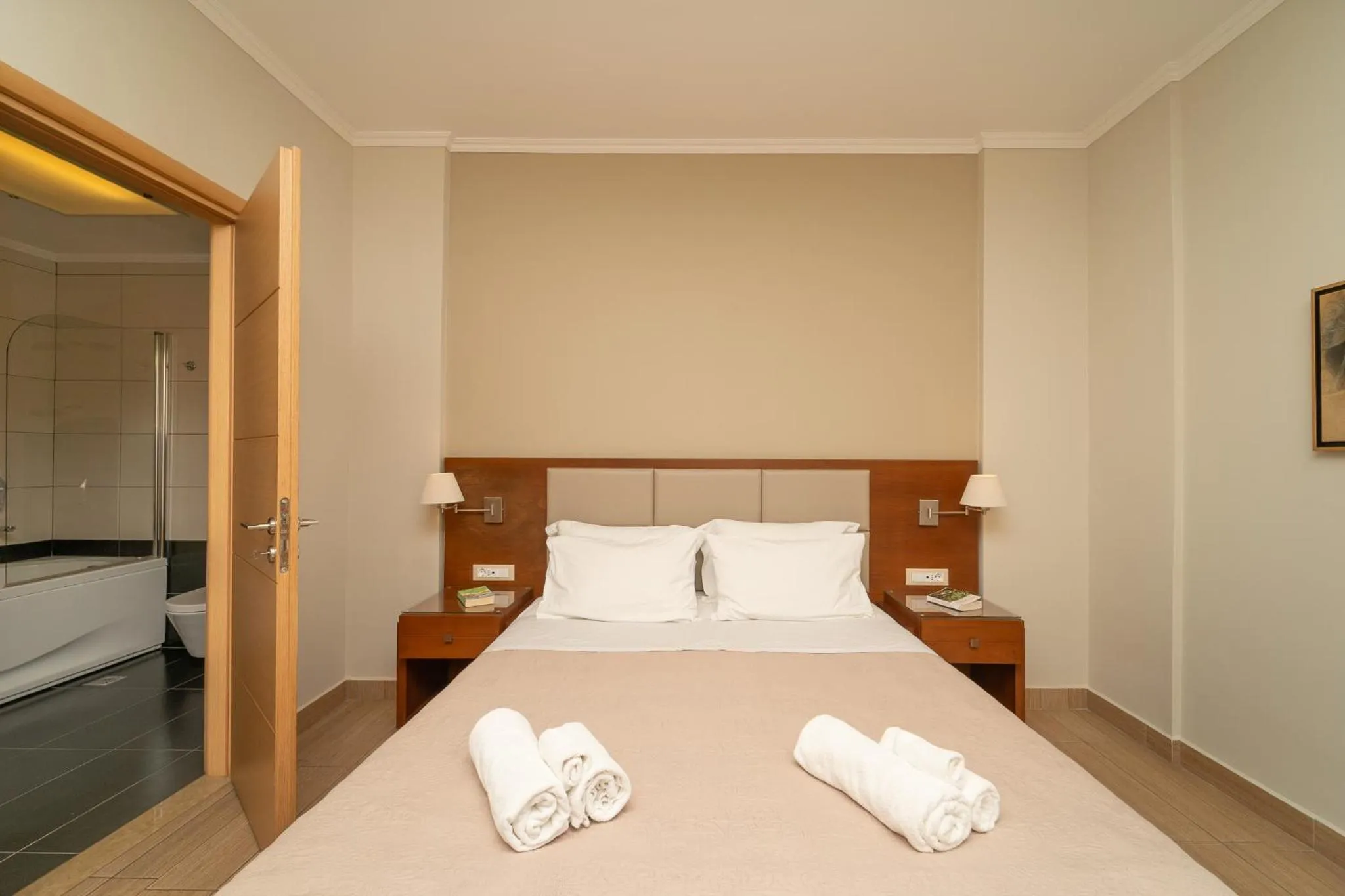 Bedroom, Bed in Niriides Luxury Villas