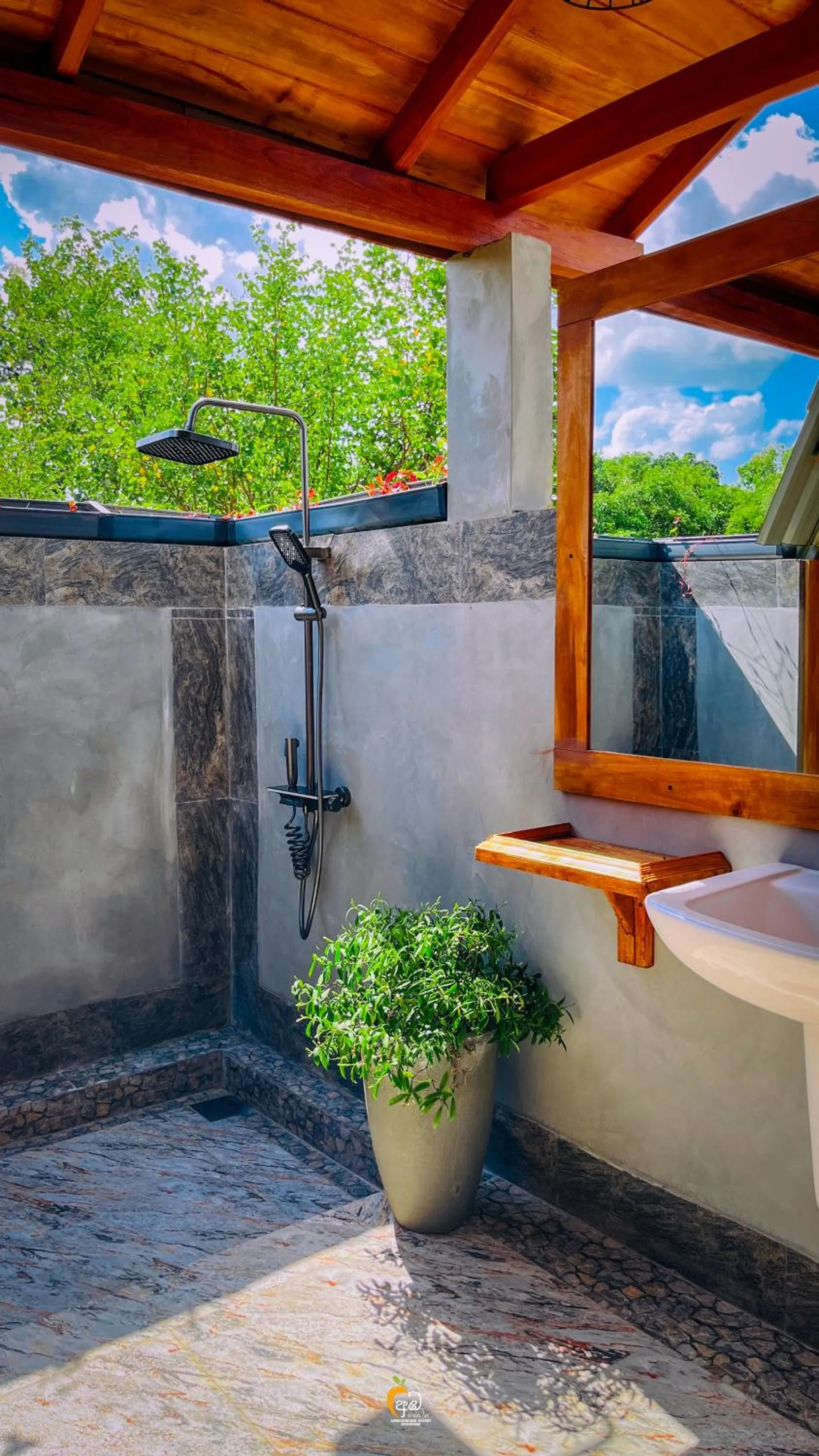 Bathroom in Habarana Tree House Ambasewana Resort