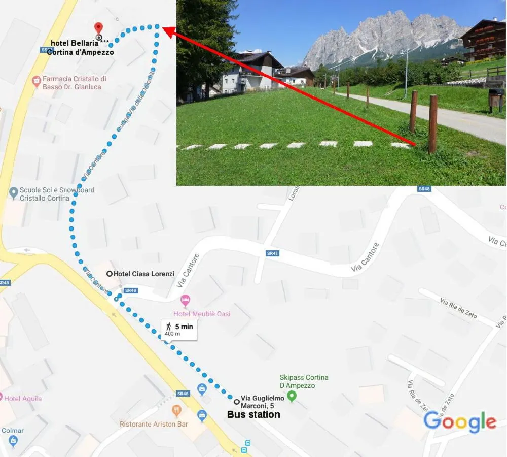 Floor plan in Hotel Bellaria - Cortina d'Ampezzo