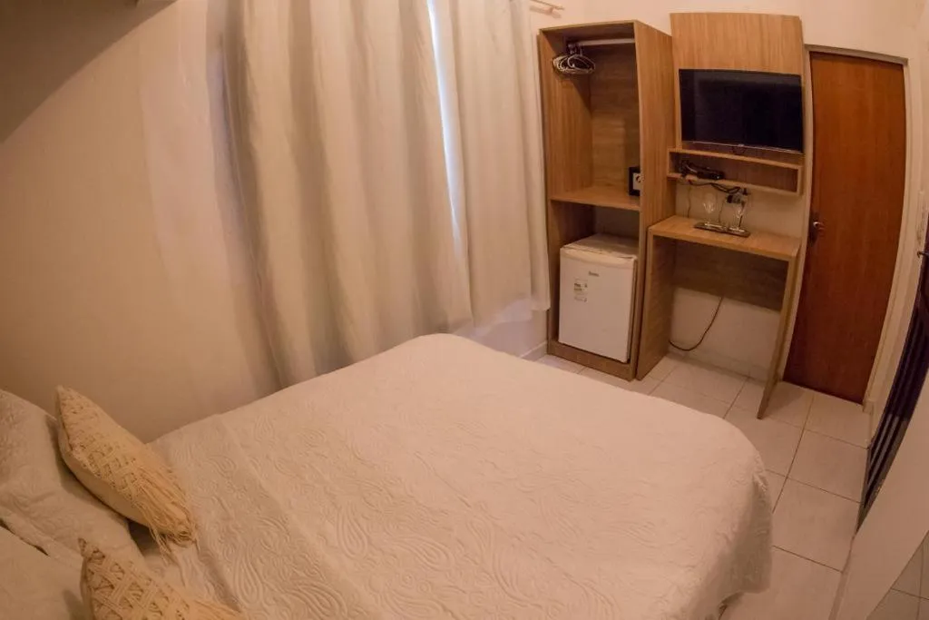 Bed in Pousada da Leide