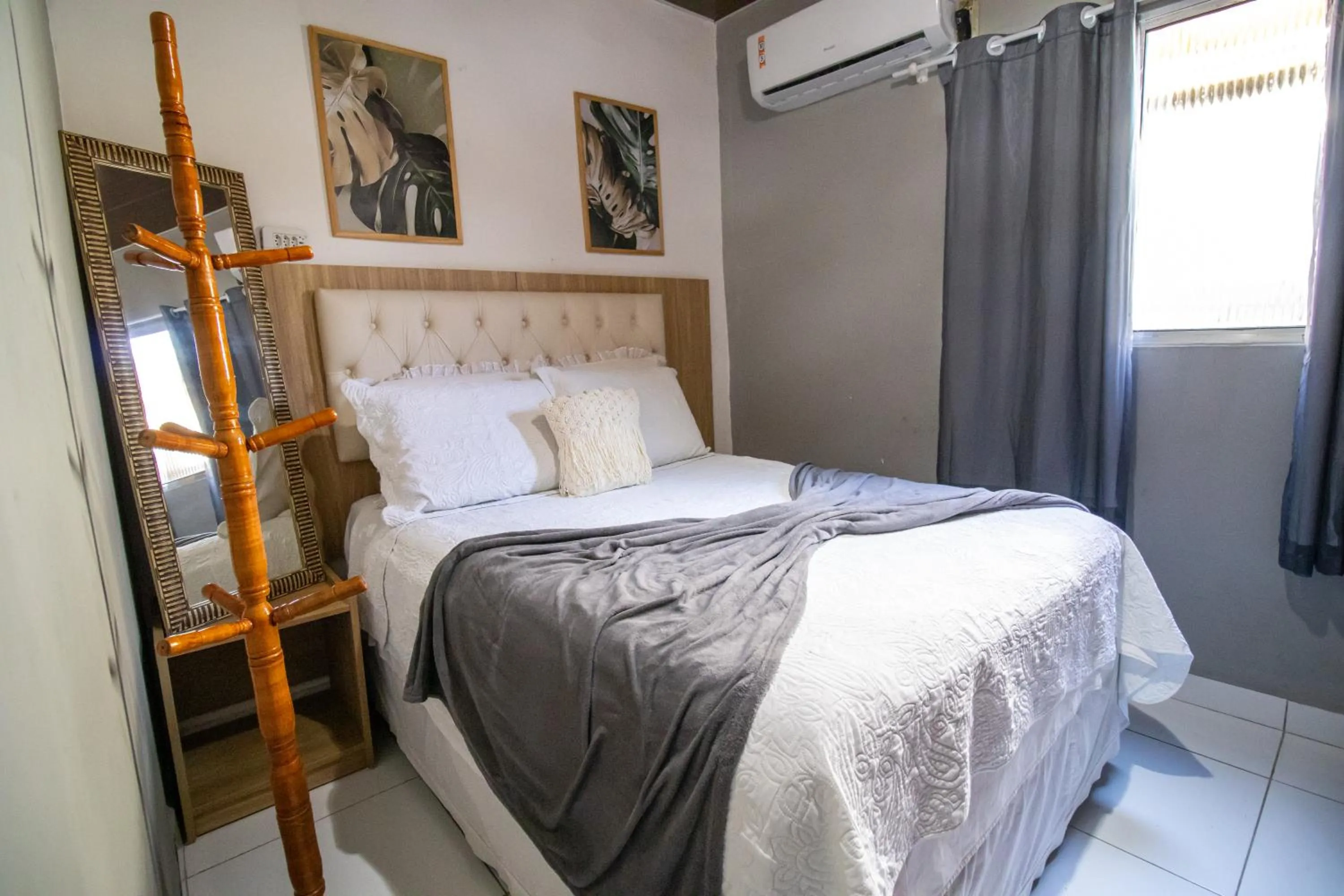 Bed in Pousada da Leide