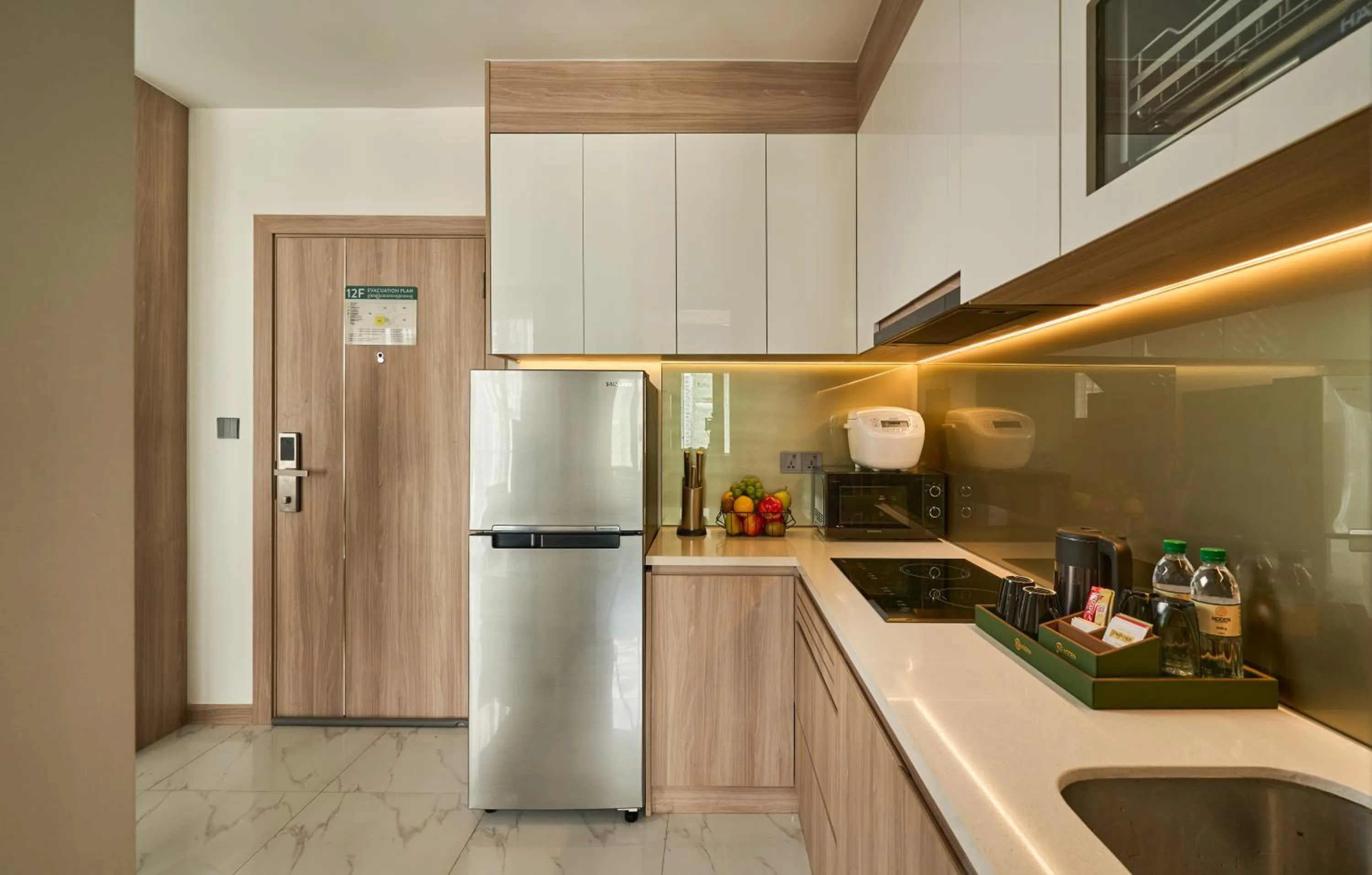 Kitchen or kitchenette in Noden2 Hotel & Apartment