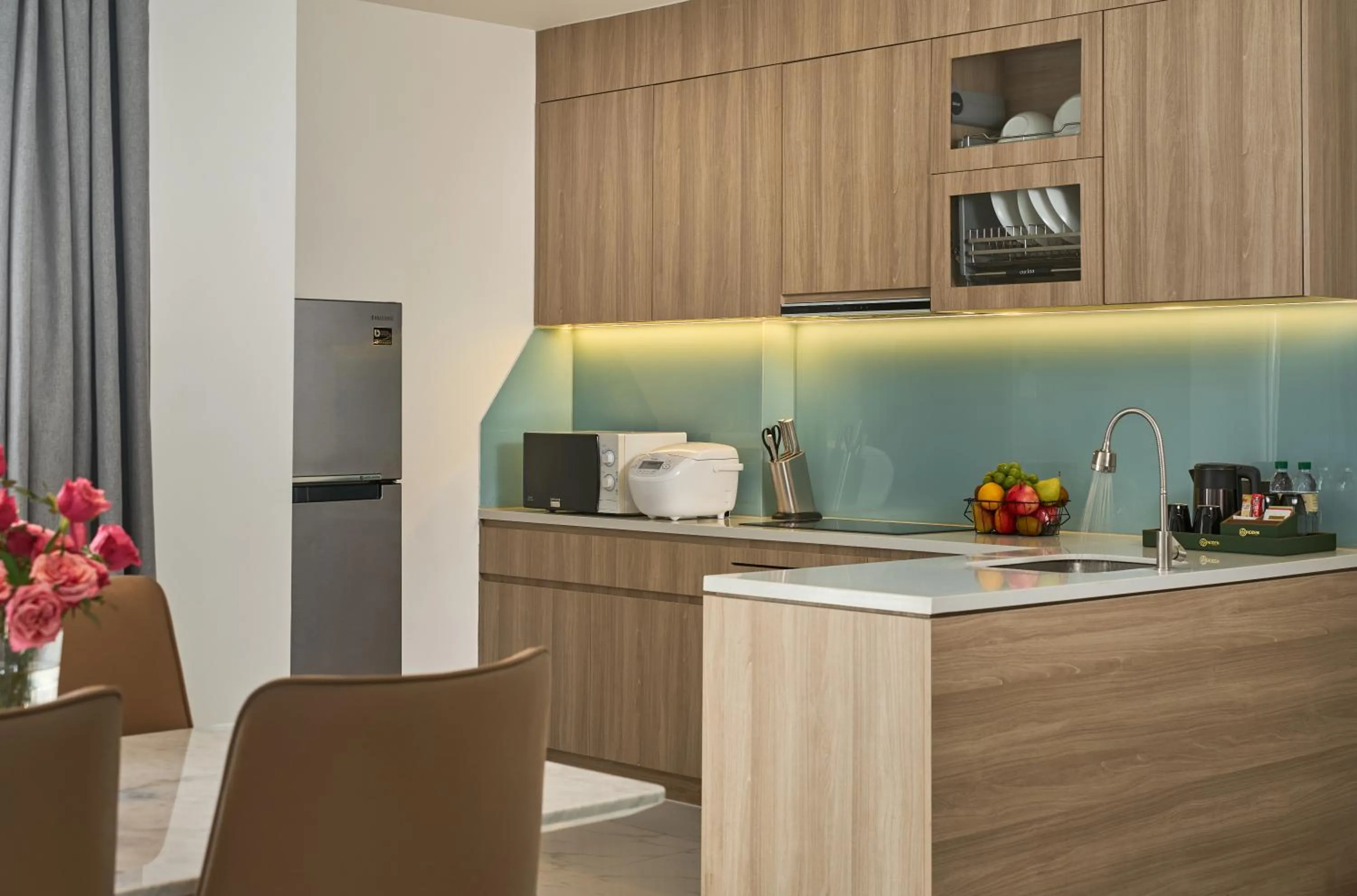 Kitchen or kitchenette in Noden2 Hotel & Apartment