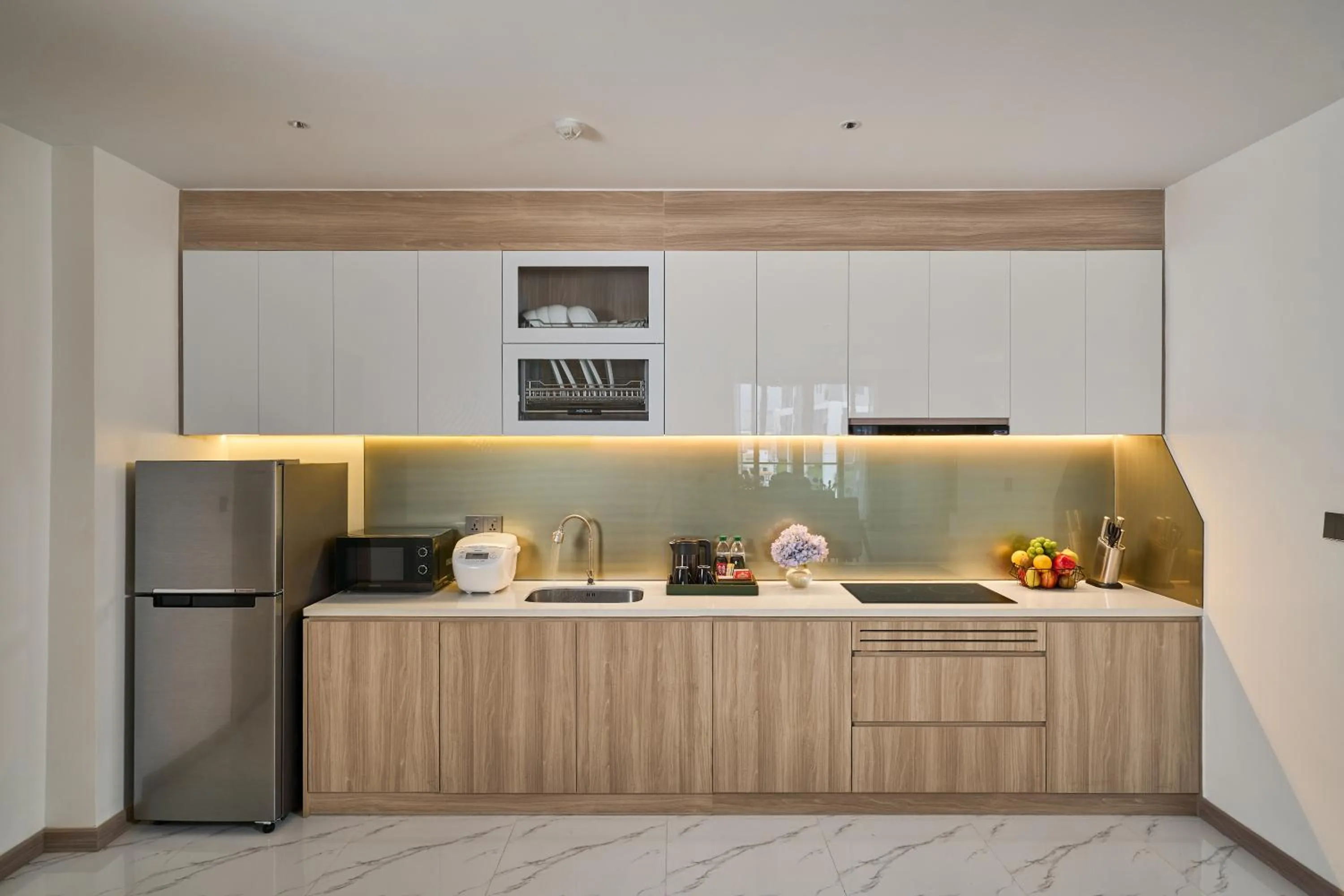 Kitchen or kitchenette in Noden2 Hotel & Apartment