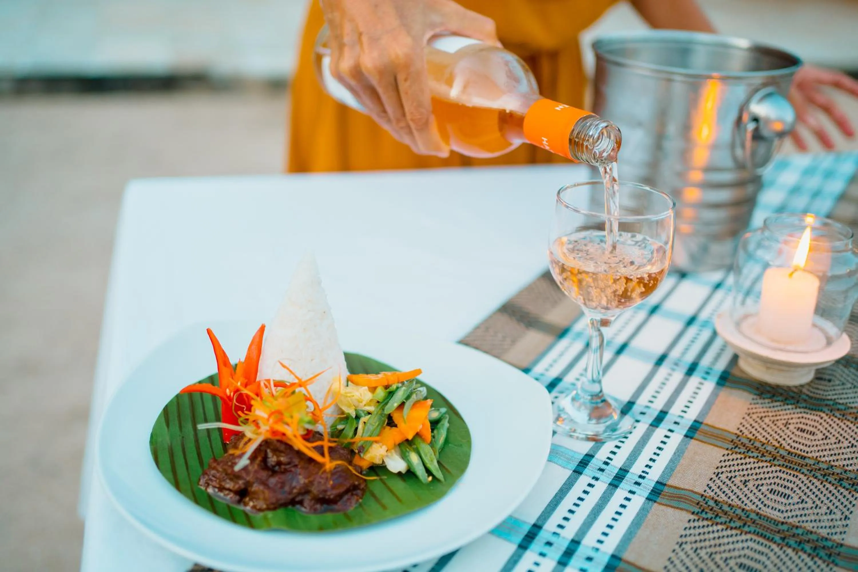 Food and drinks in Les Villas Ottalia Yoga & Diving, Gili Meno
