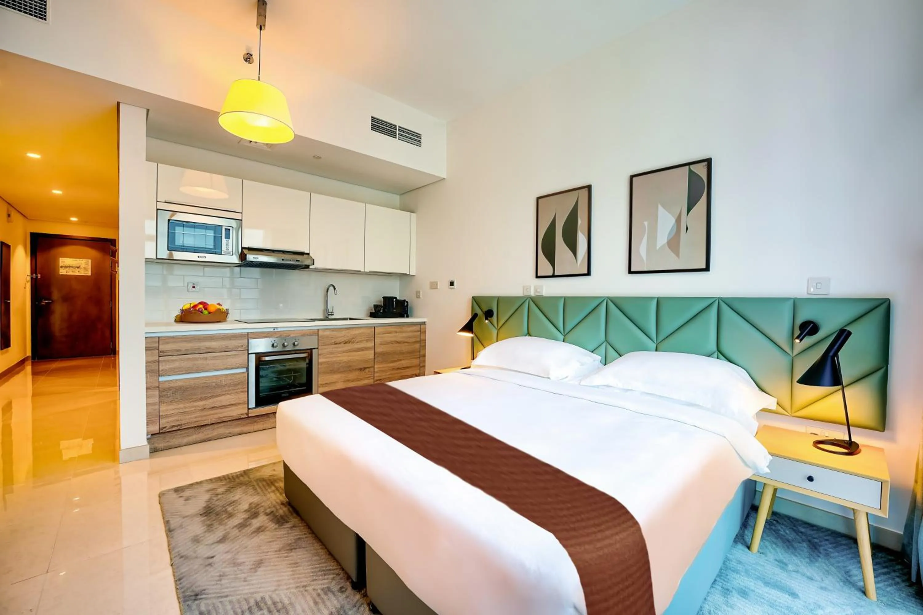 Bed in Capital Suites Hotel Apartments