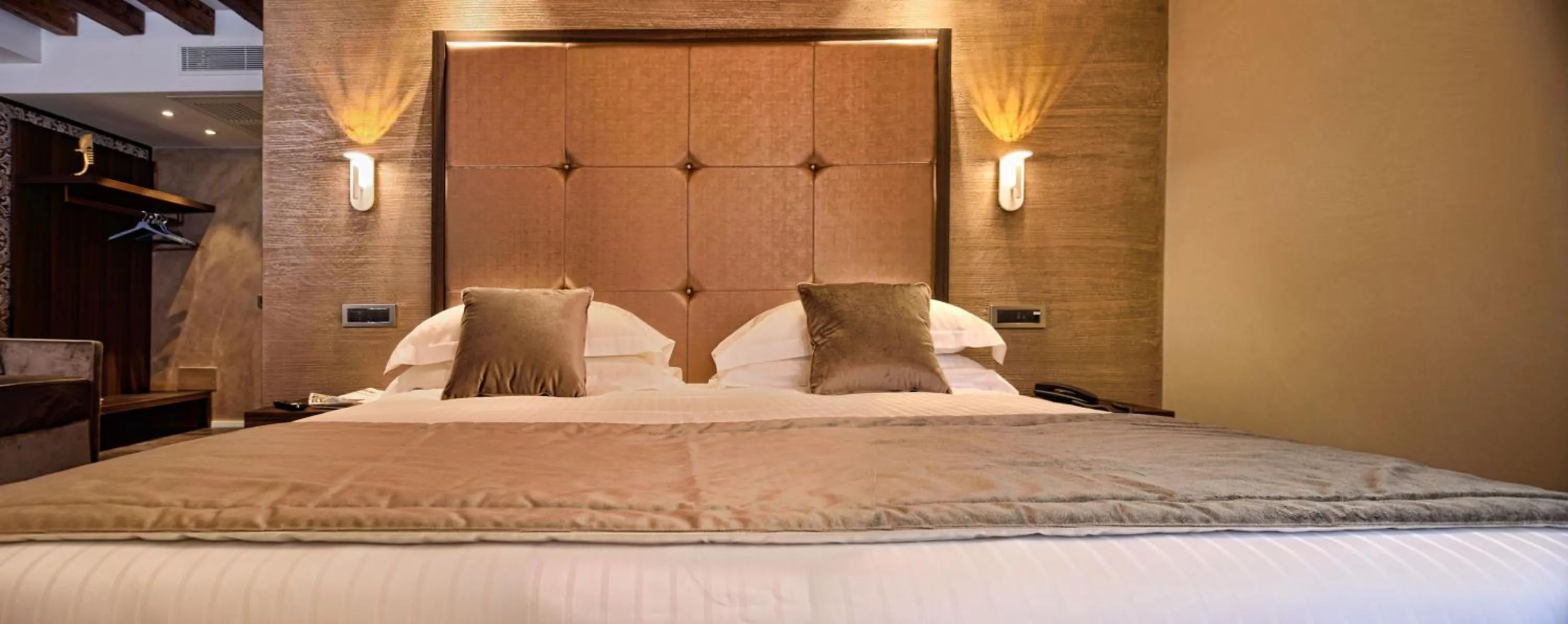 Decorative detail, Bed in Rosa Salva Hotel