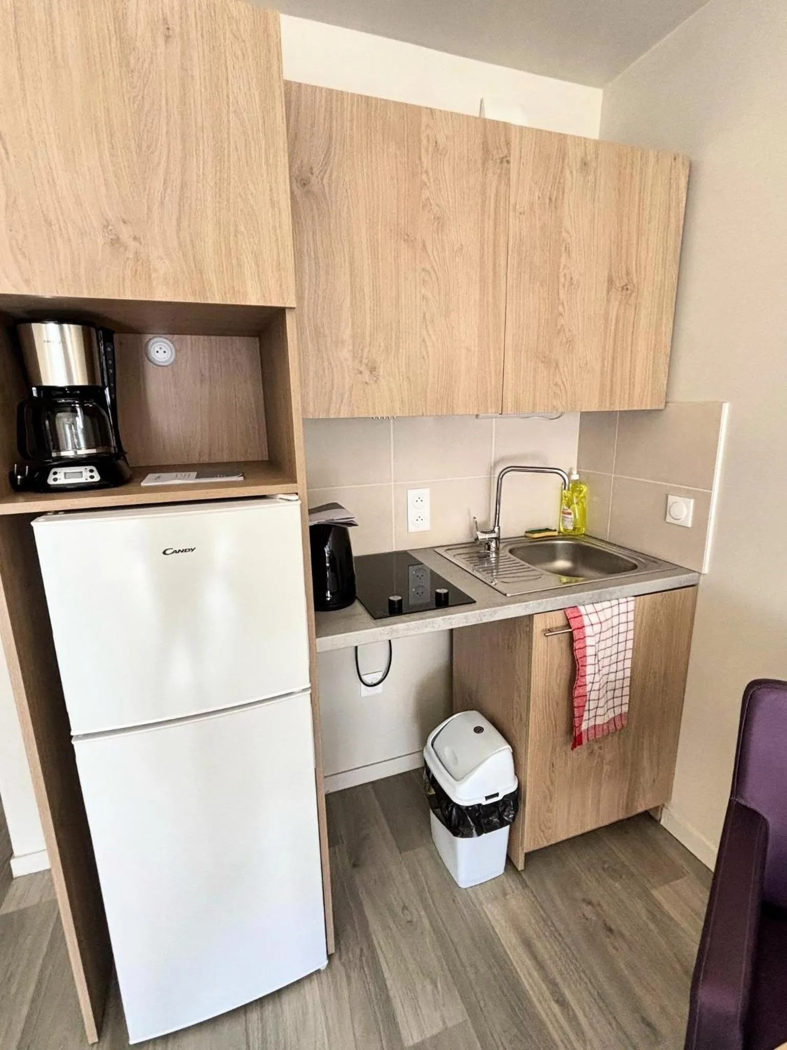 Kitchen or kitchenette in Zenao Appart'hôtels Cenon