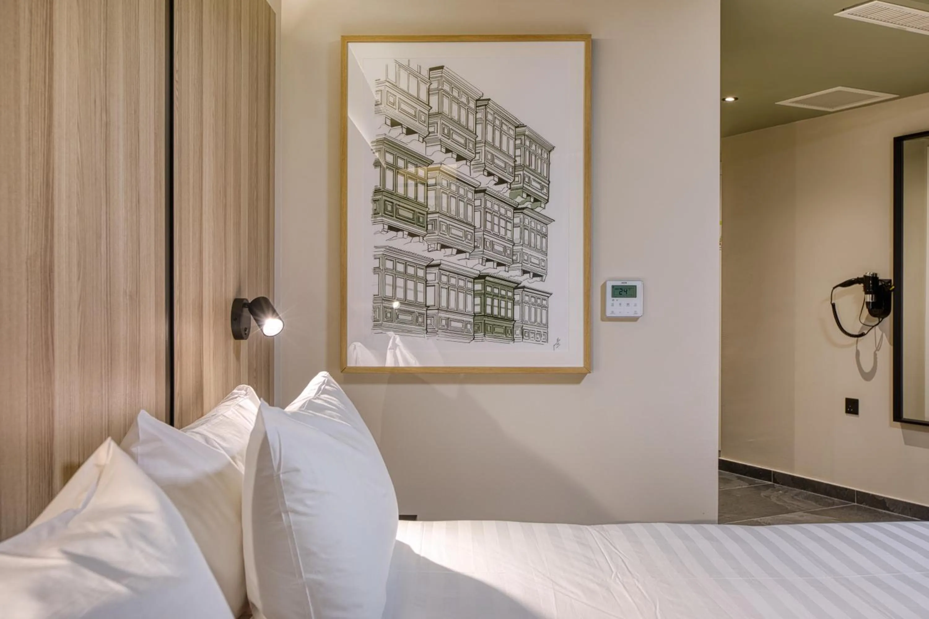 Bed in VITA Hotel & Rooftop