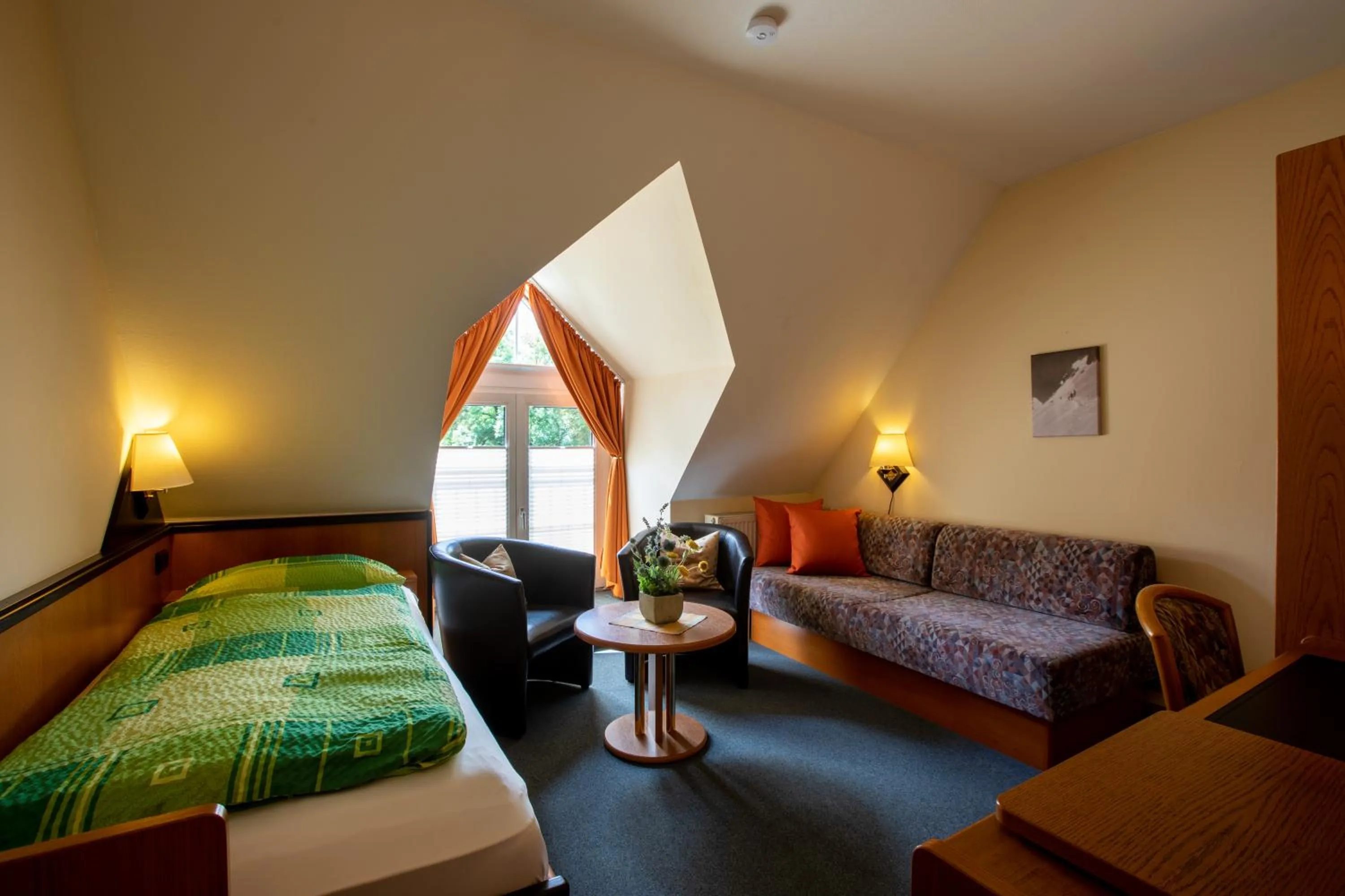 Seating area in Hotel Brückenschänke