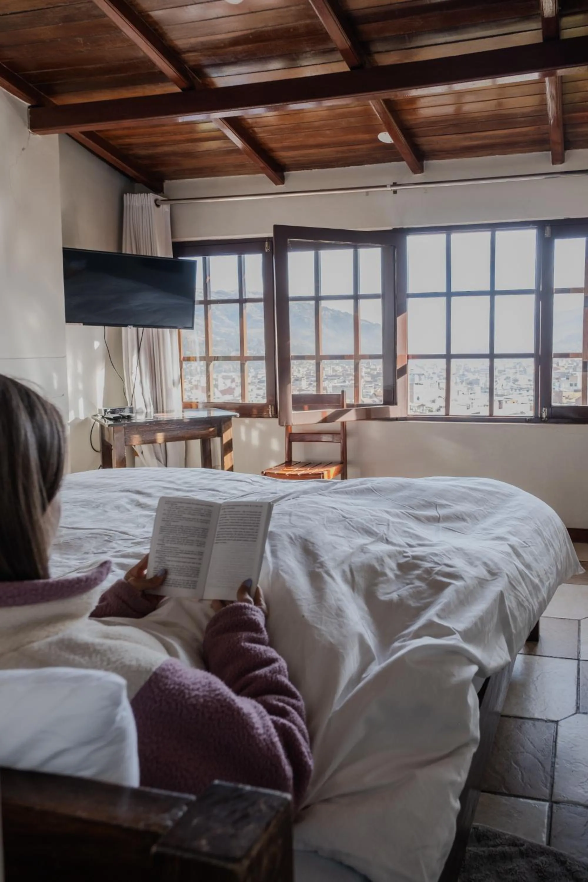 Bed in Hotel Santa Cruz