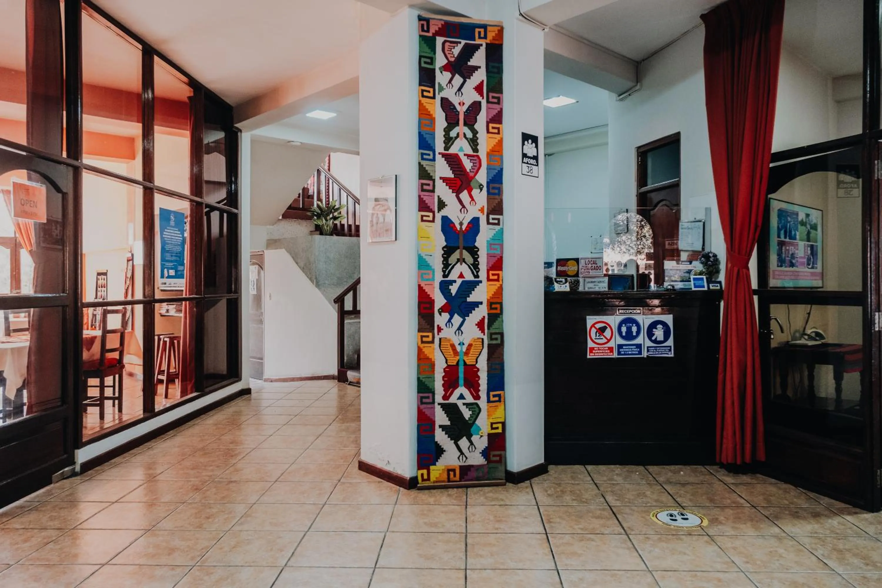 Lobby or reception in Hotel Santa Cruz