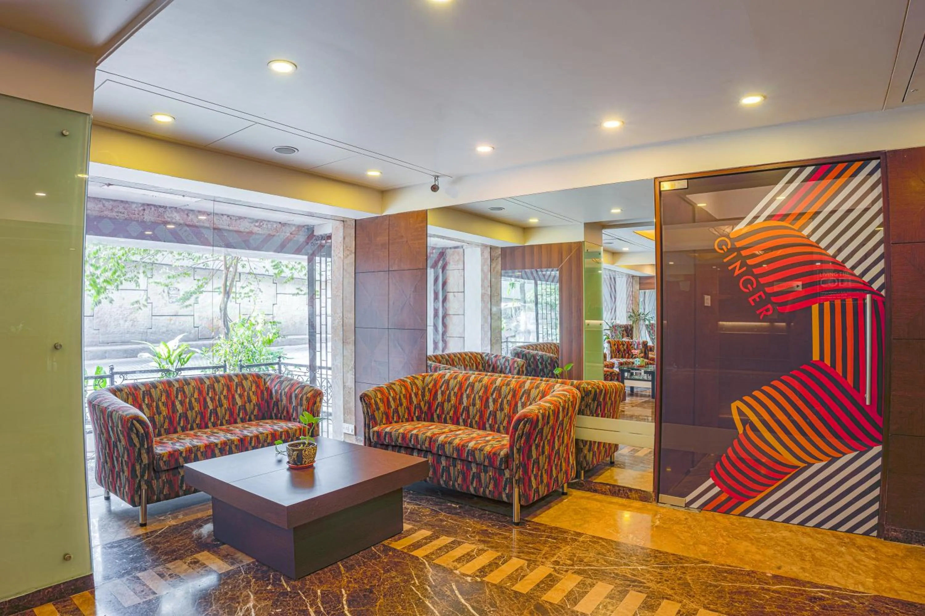 Seating area in Ginger Thane