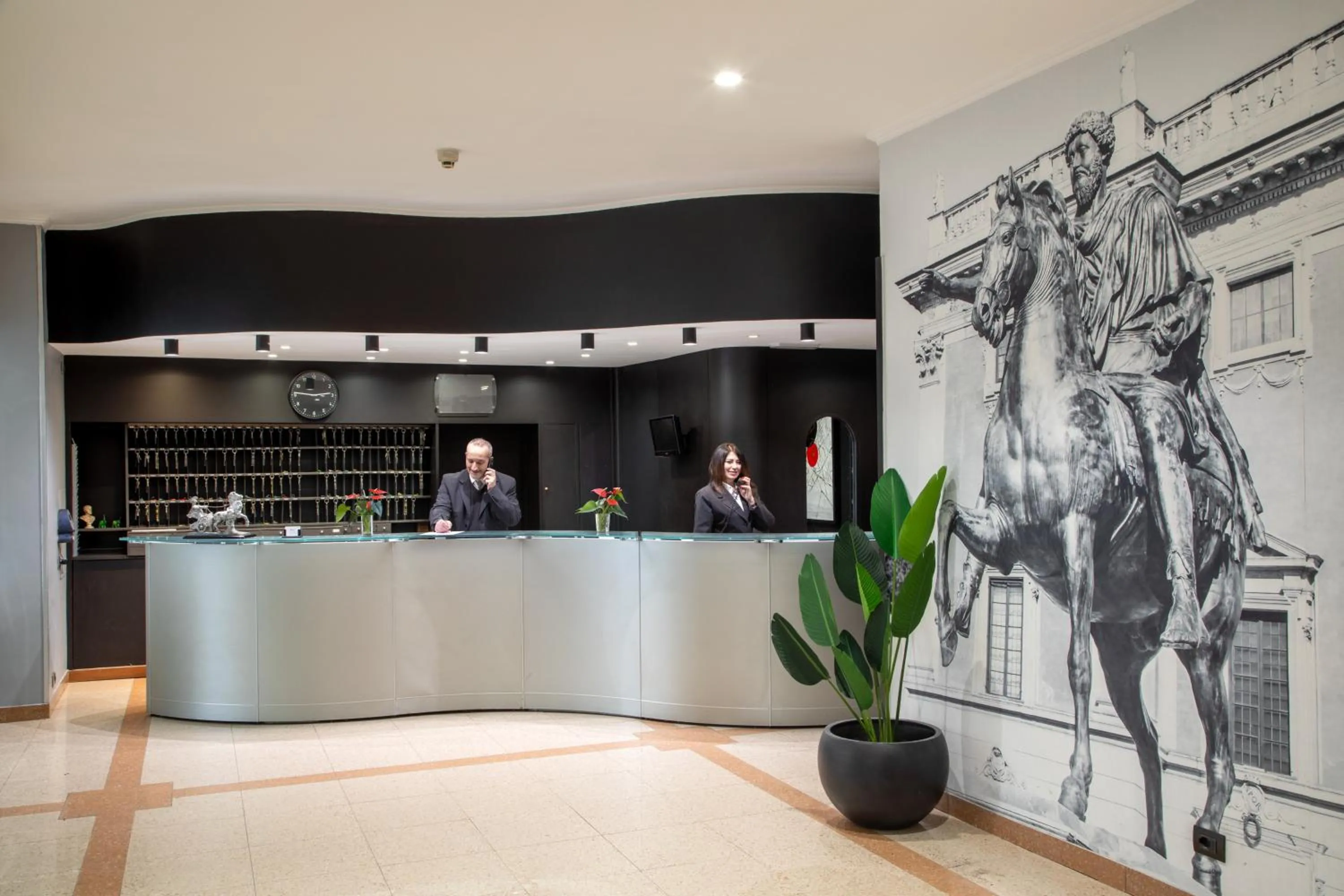 Lobby or reception in Hotel Marc'Aurelio