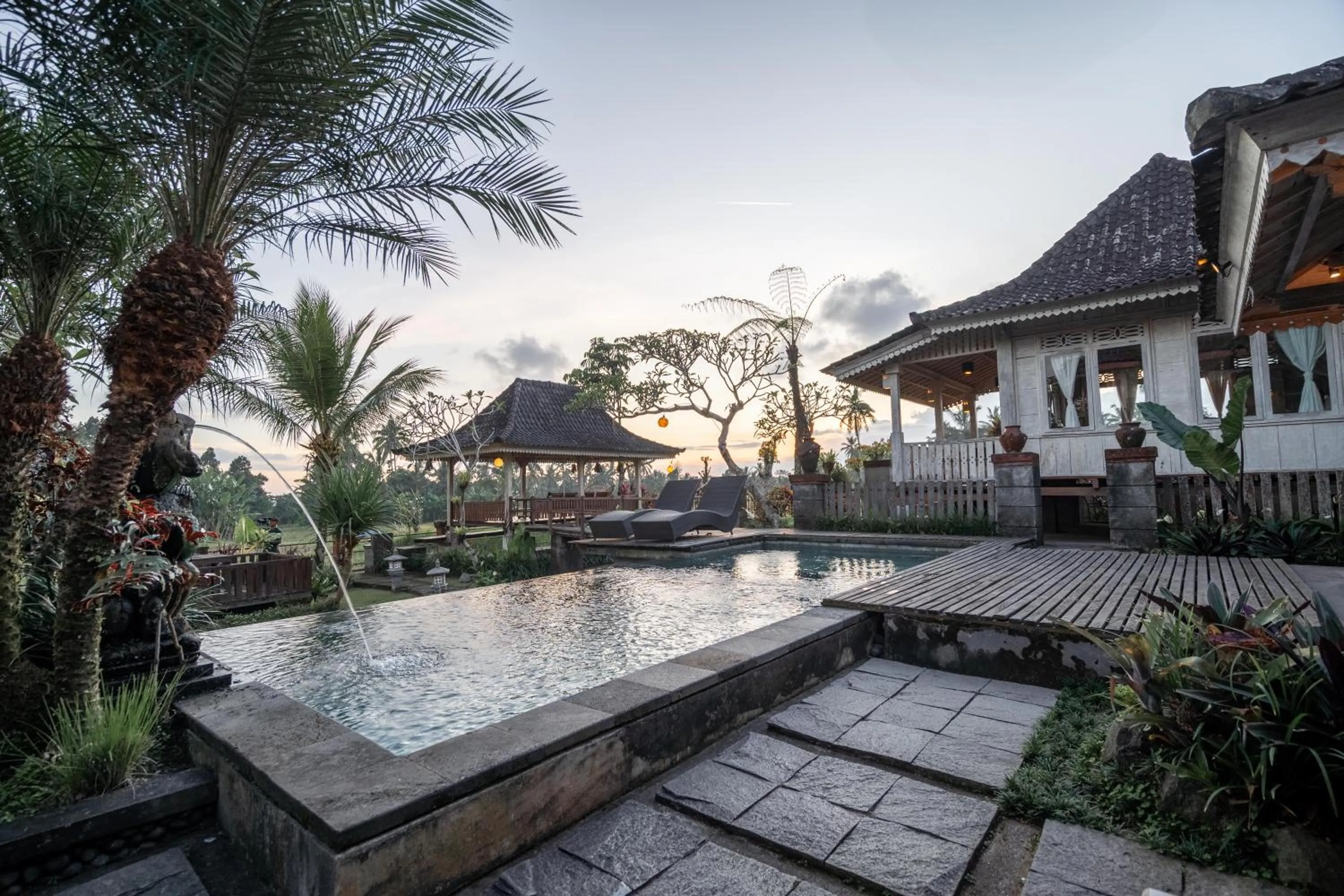 Pool view in Uma Caming Villa Ubud