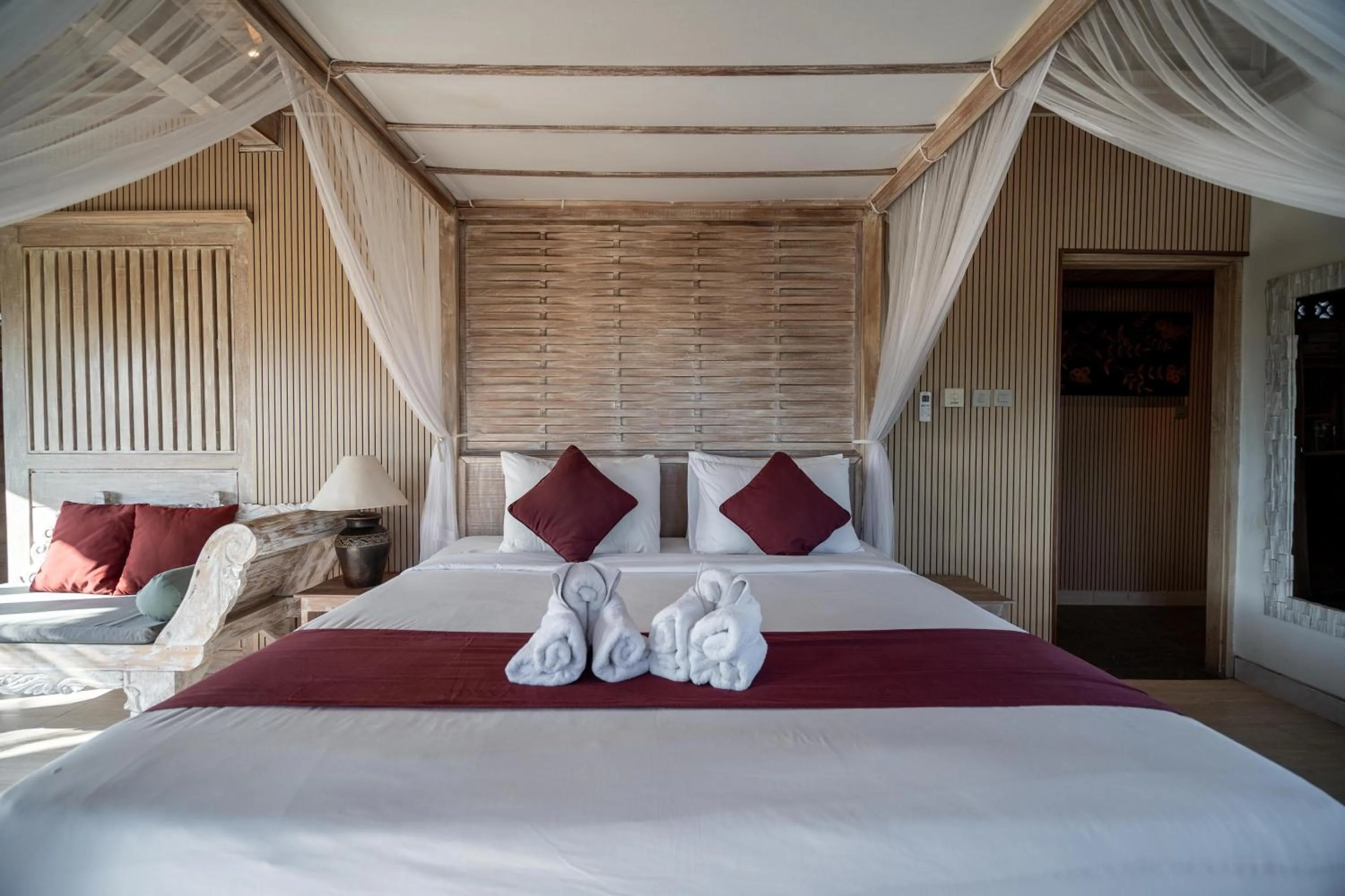 Bed in Uma Caming Villa Ubud