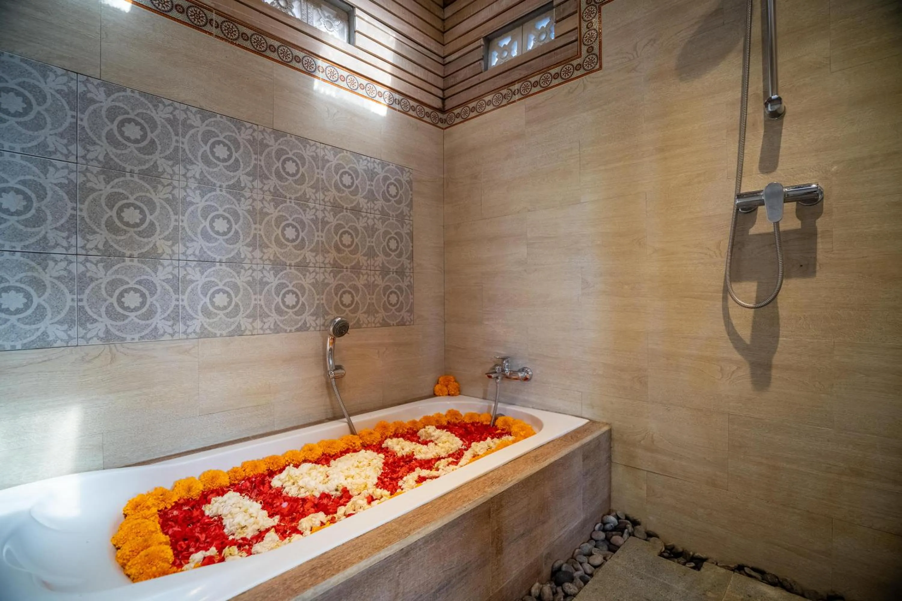 Shower in Uma Caming Villa Ubud